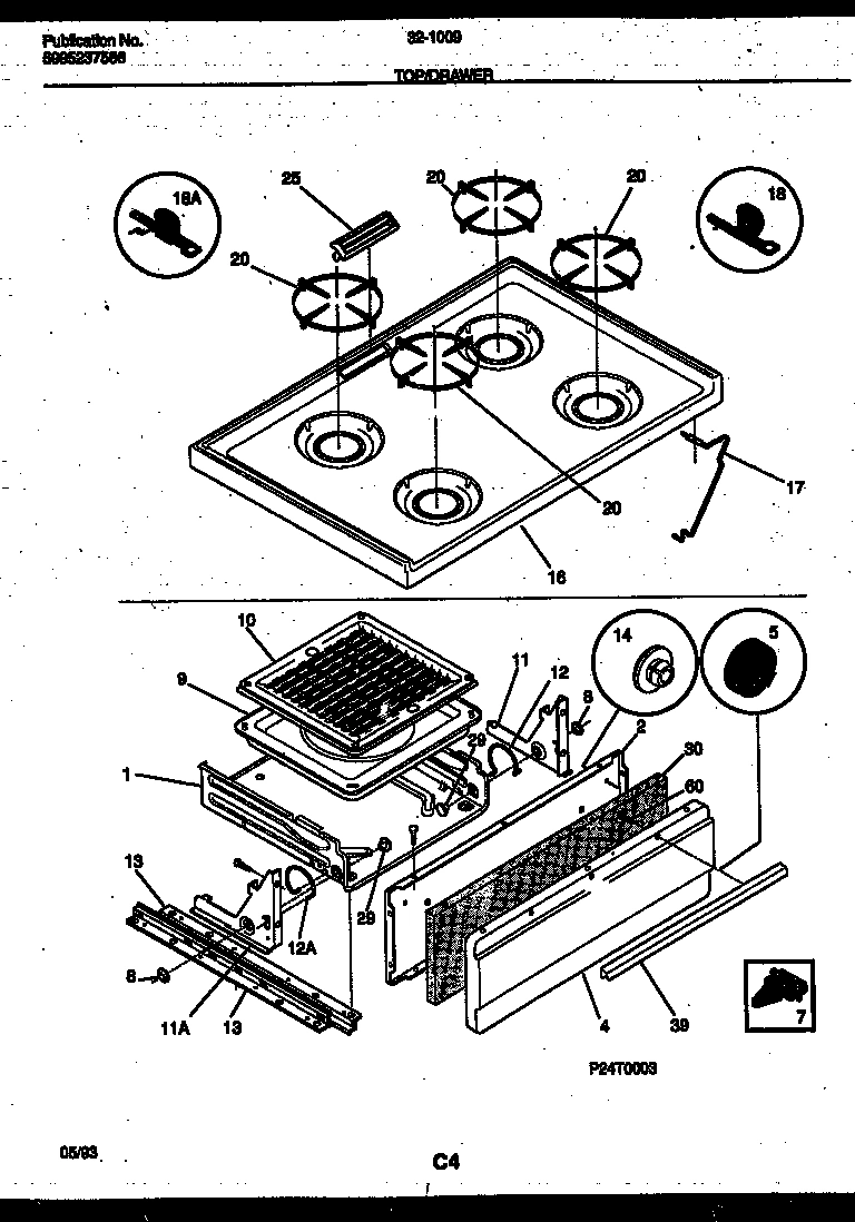 05 - COOKTOP AND BROILER DRAWER PARTS
