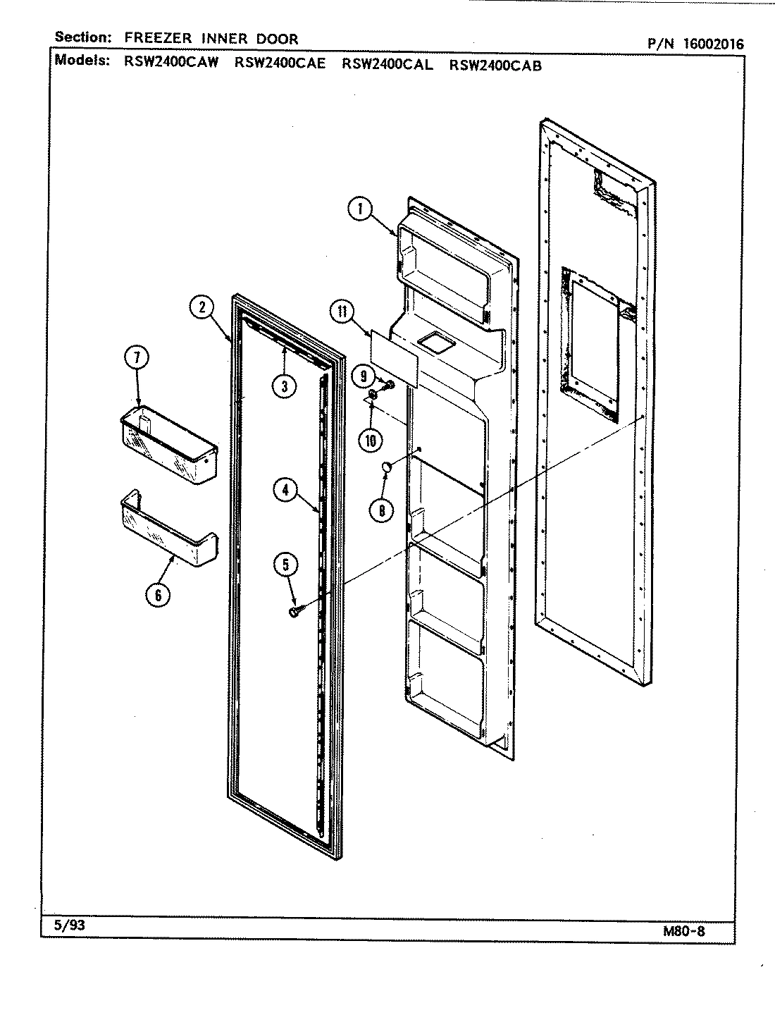 02 - FREEZER INNER DOOR