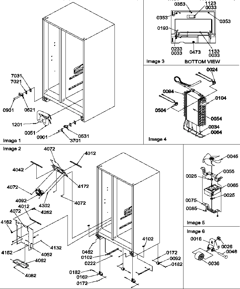 03 - DRAIN SYSTEM, ROLLERS, AND EVAP ASSY