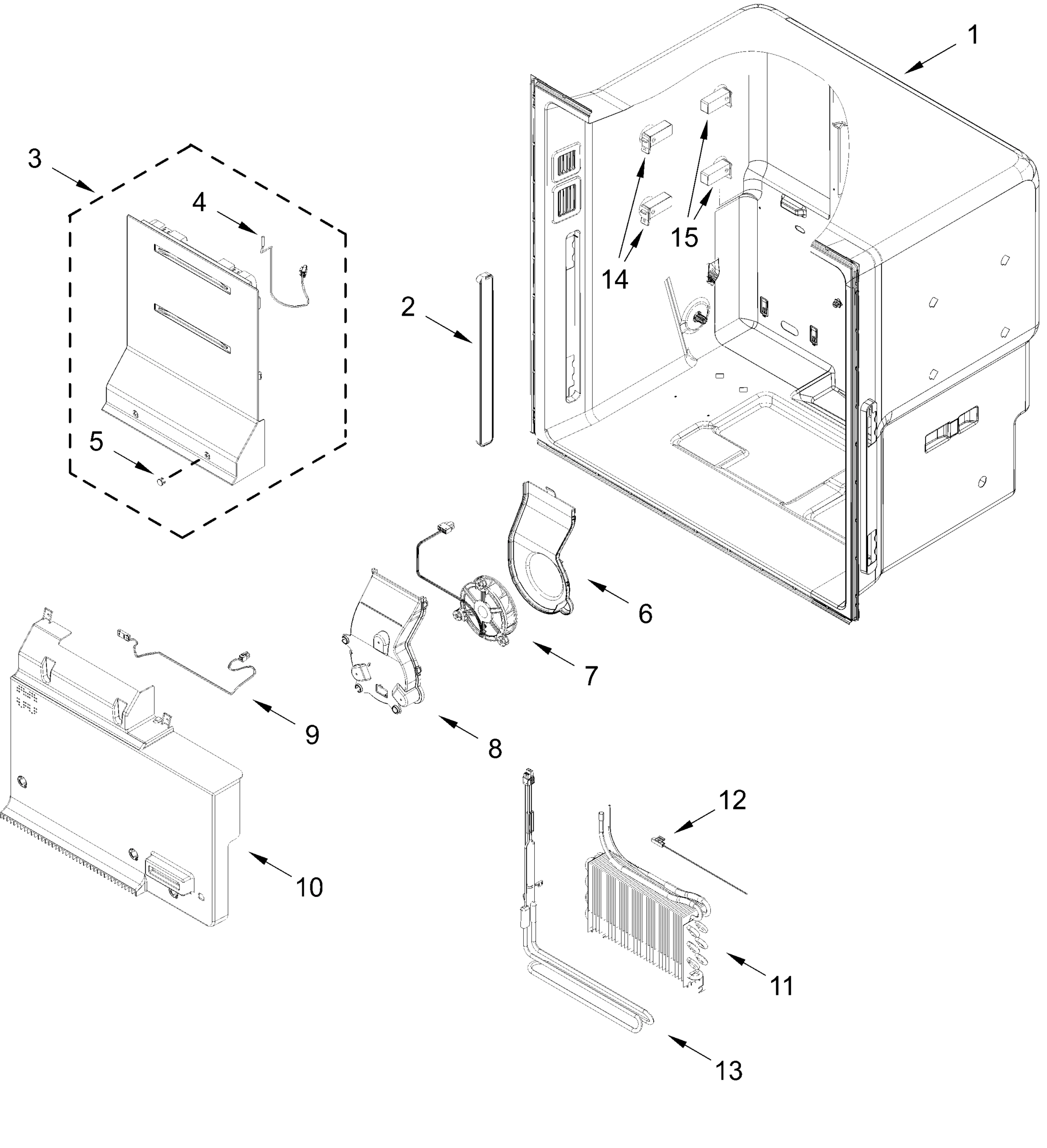 REFRIGERATOR LINER PARTS
