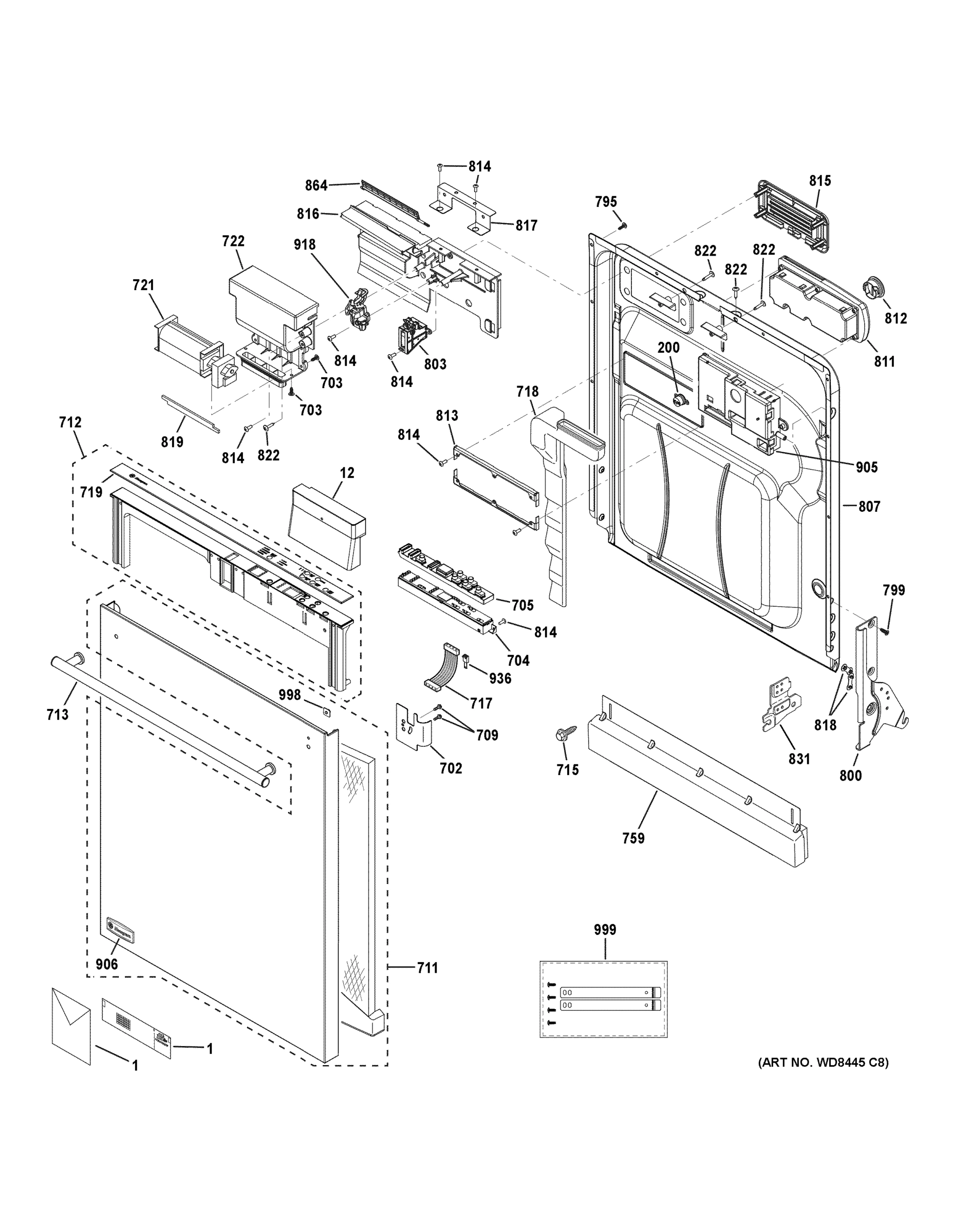 ESCUTCHEON & DOOR ASSEMBLY