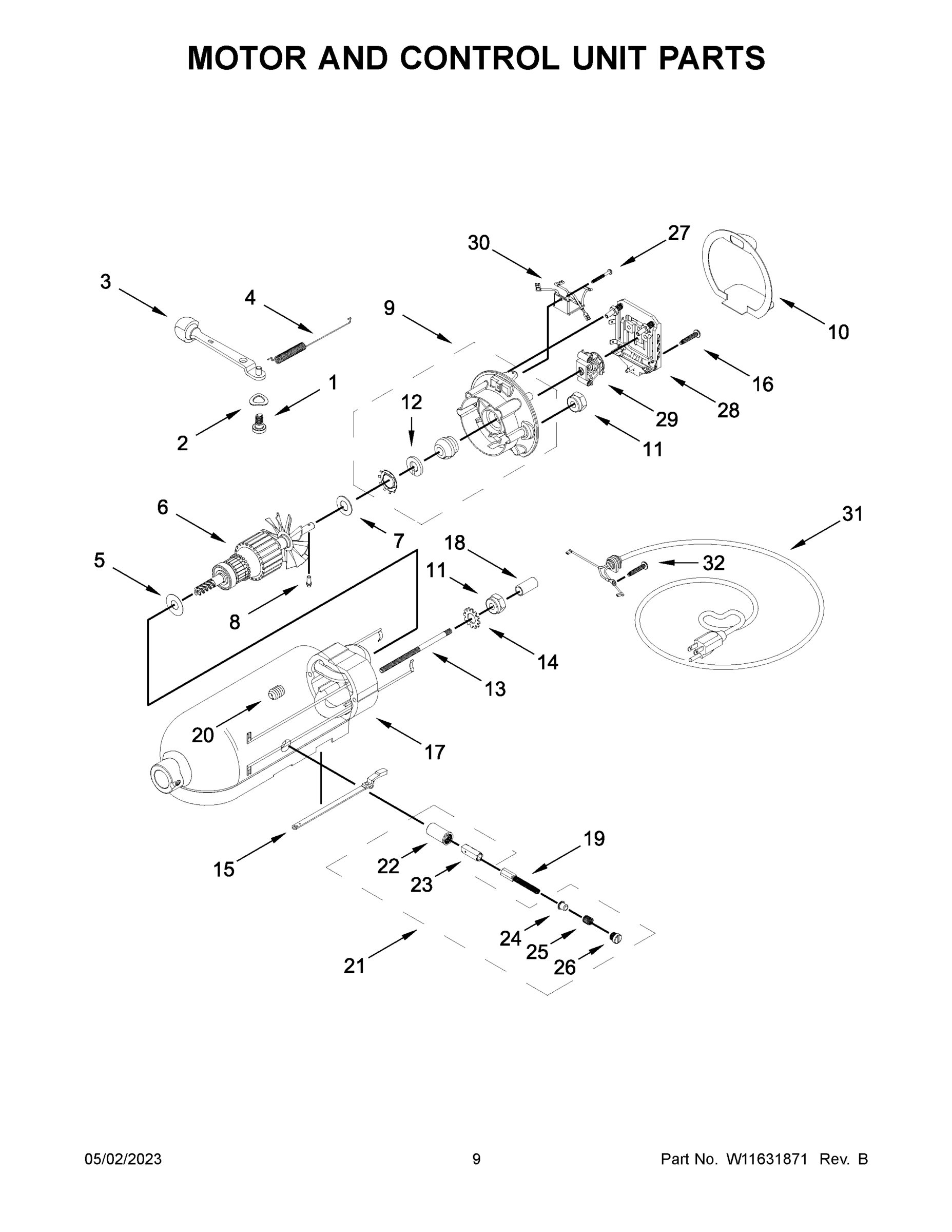 05 - MOTOR AND CONTROL UNIT PARTS