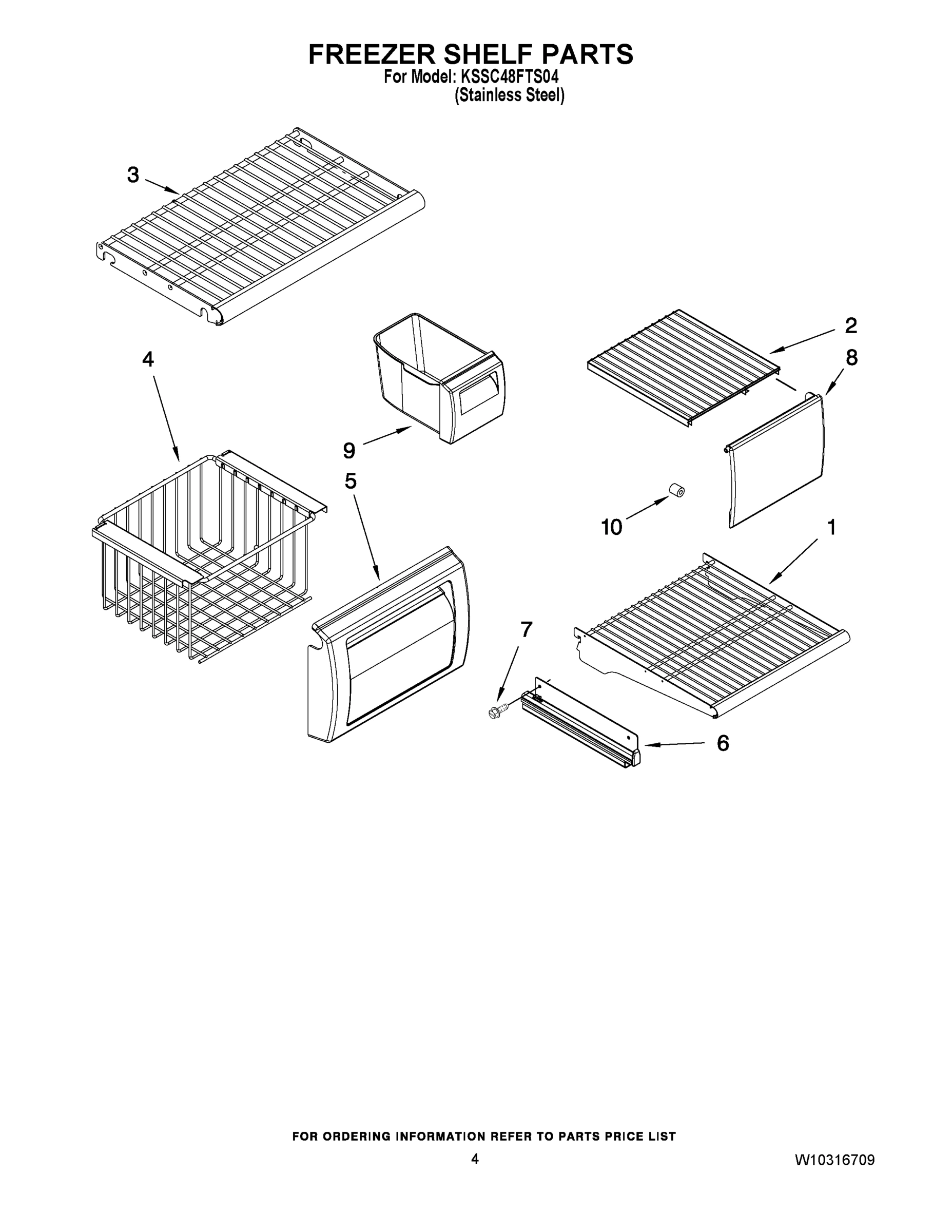 03 - FREEZER SHELF PARTS