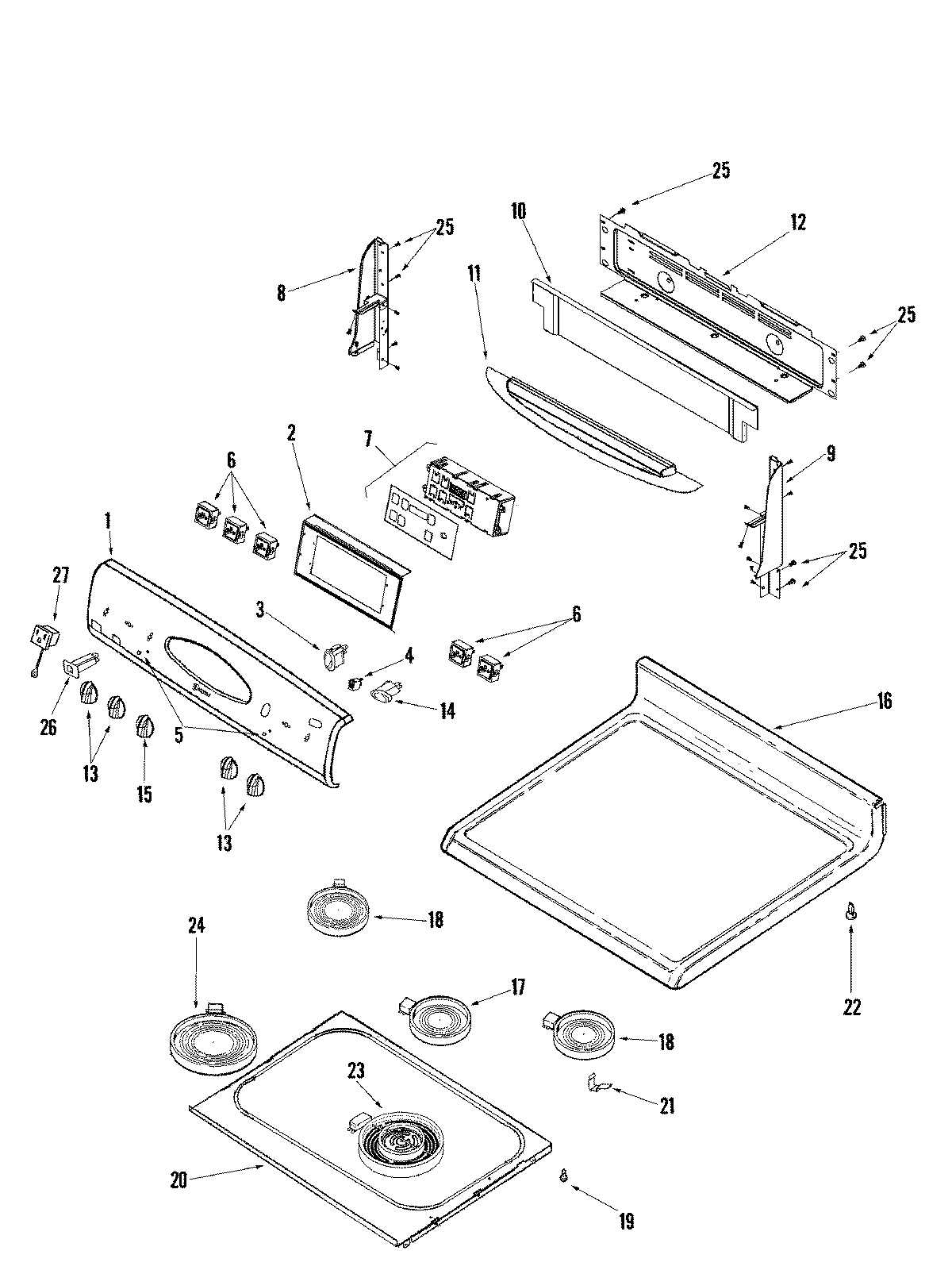 03 - CONTROL PANEL/TOP ASSEMBLY