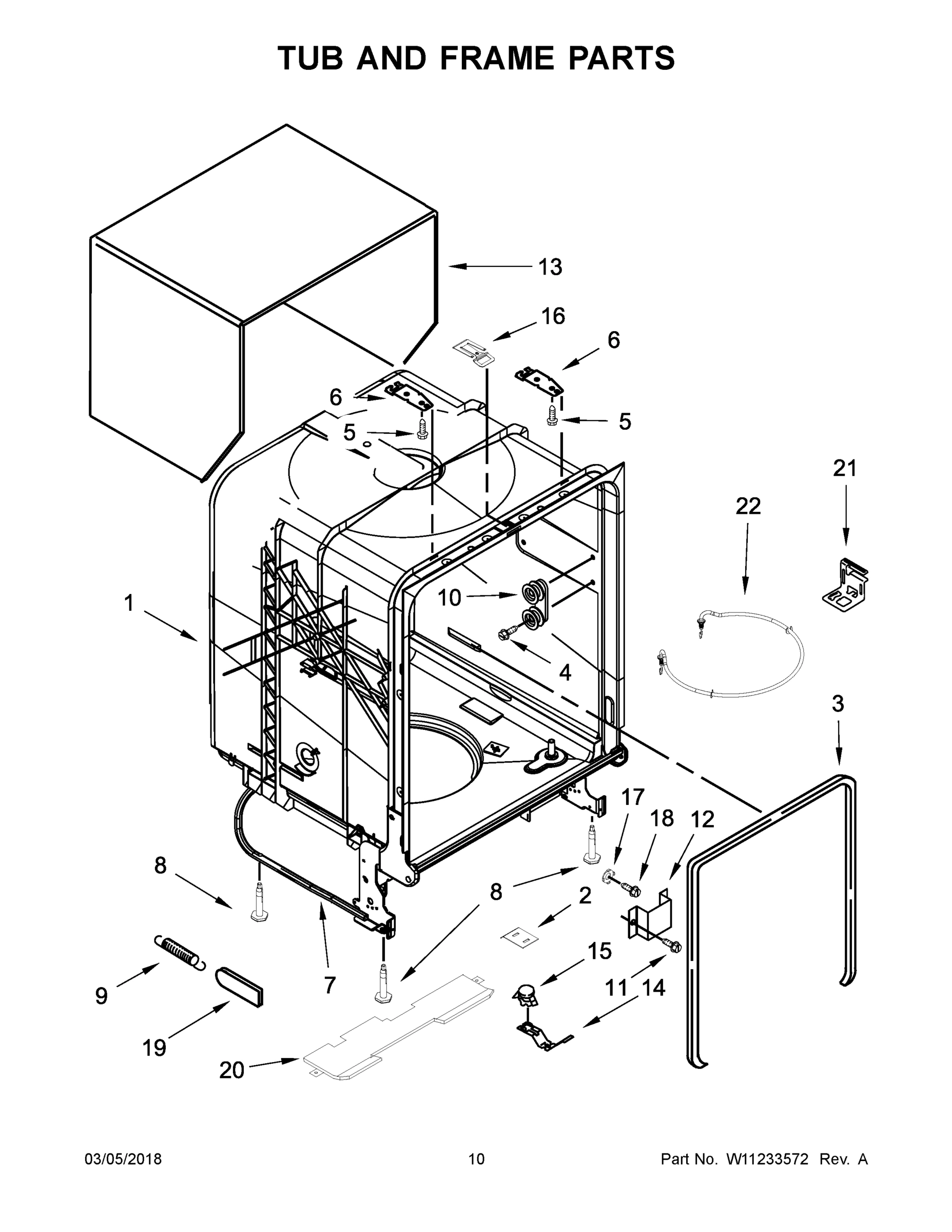 06 - TUB AND FRAME PARTS