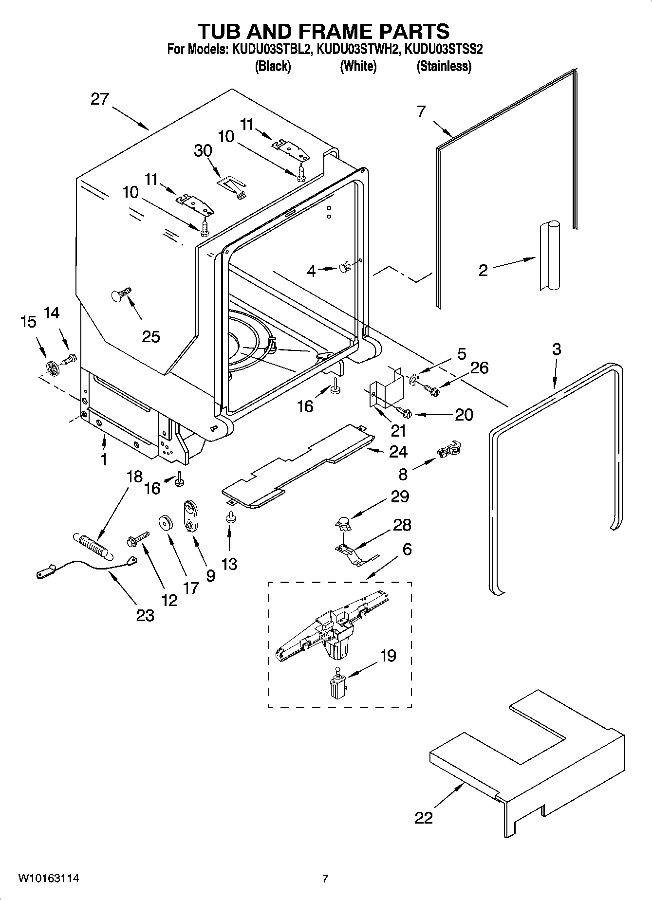07 - TUB AND FRAME PARTS