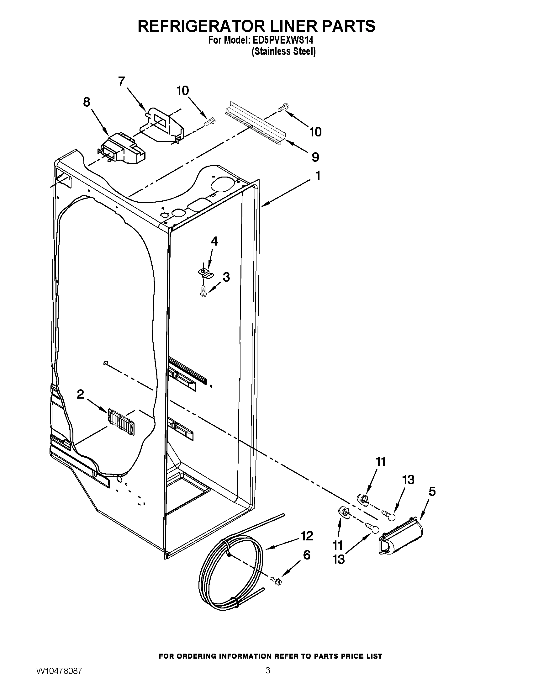 02 - REFRIGERATOR LINER PARTS