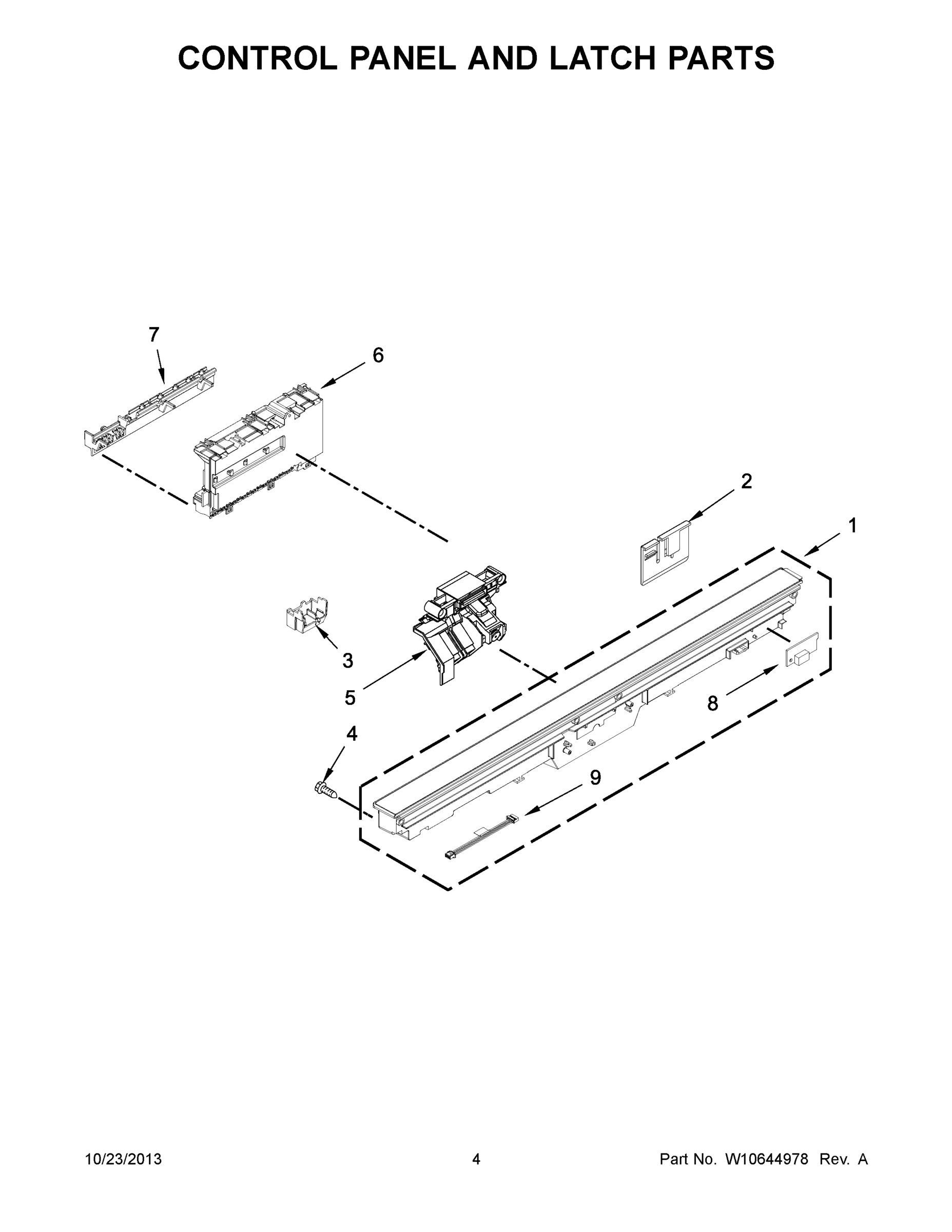 03 - CONTROL PANEL AND LATCH PARTS