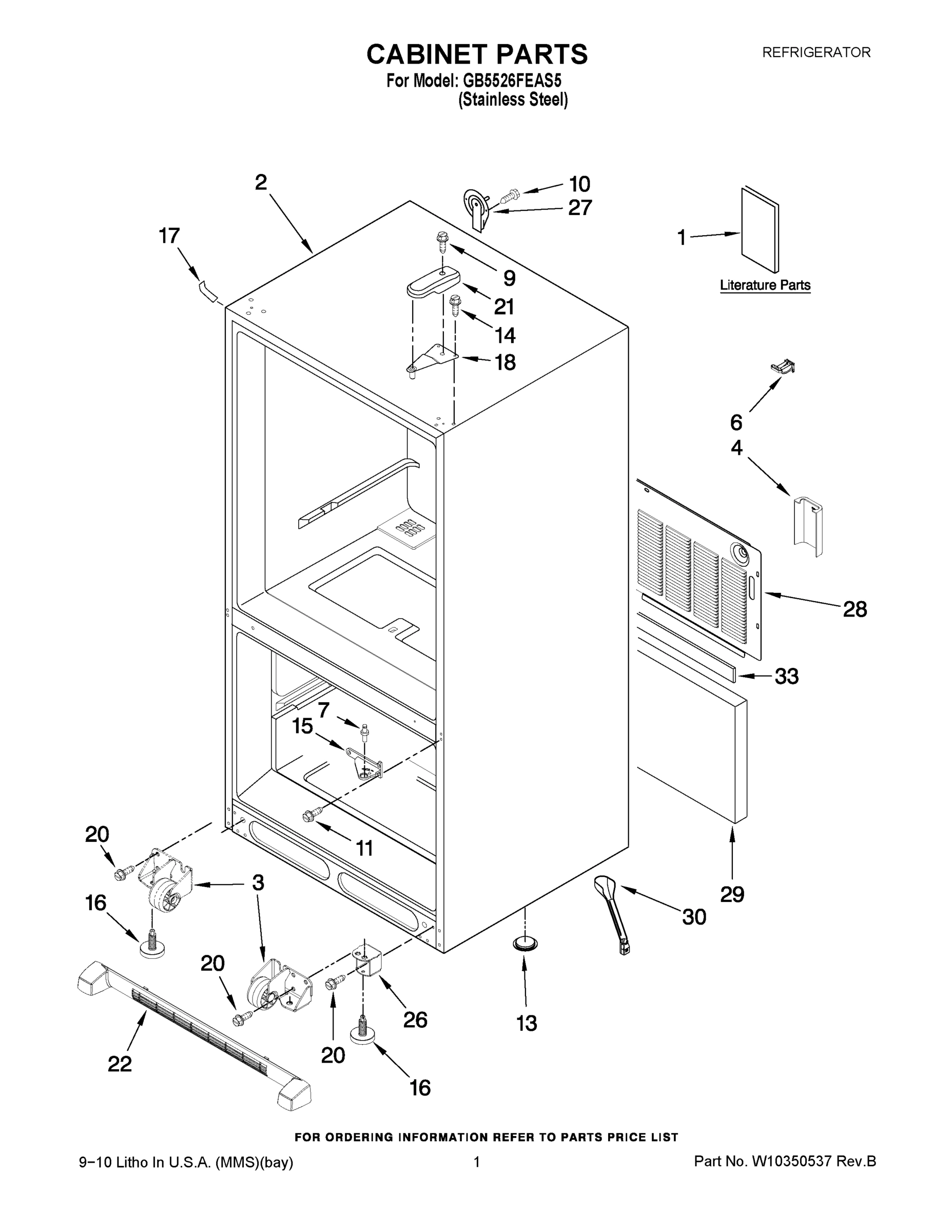 01 - CABINET PARTS