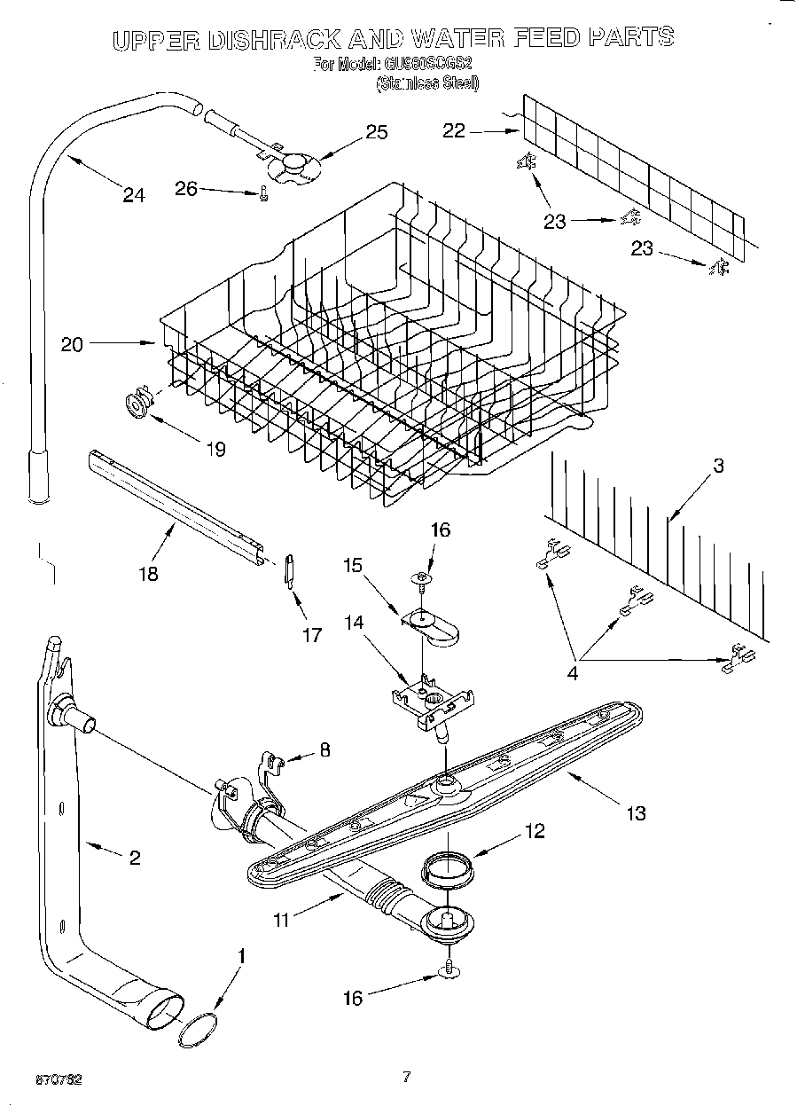 05 - UPPER DISHRACK AND WATER FEED