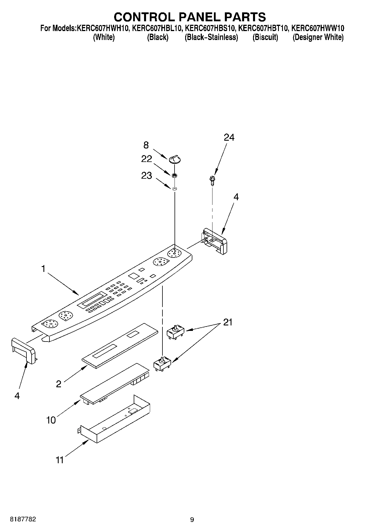 06 - CONTROL PANEL PARTS