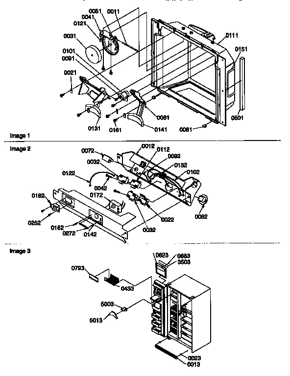 ICE AND WATER CAVITY, ELECTRONIC BRACKET