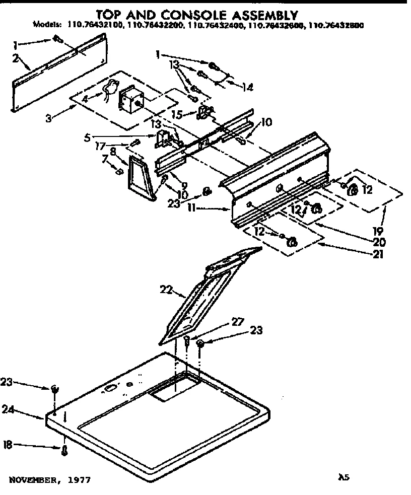 TOP AND CONSOLE ASSEMBLY