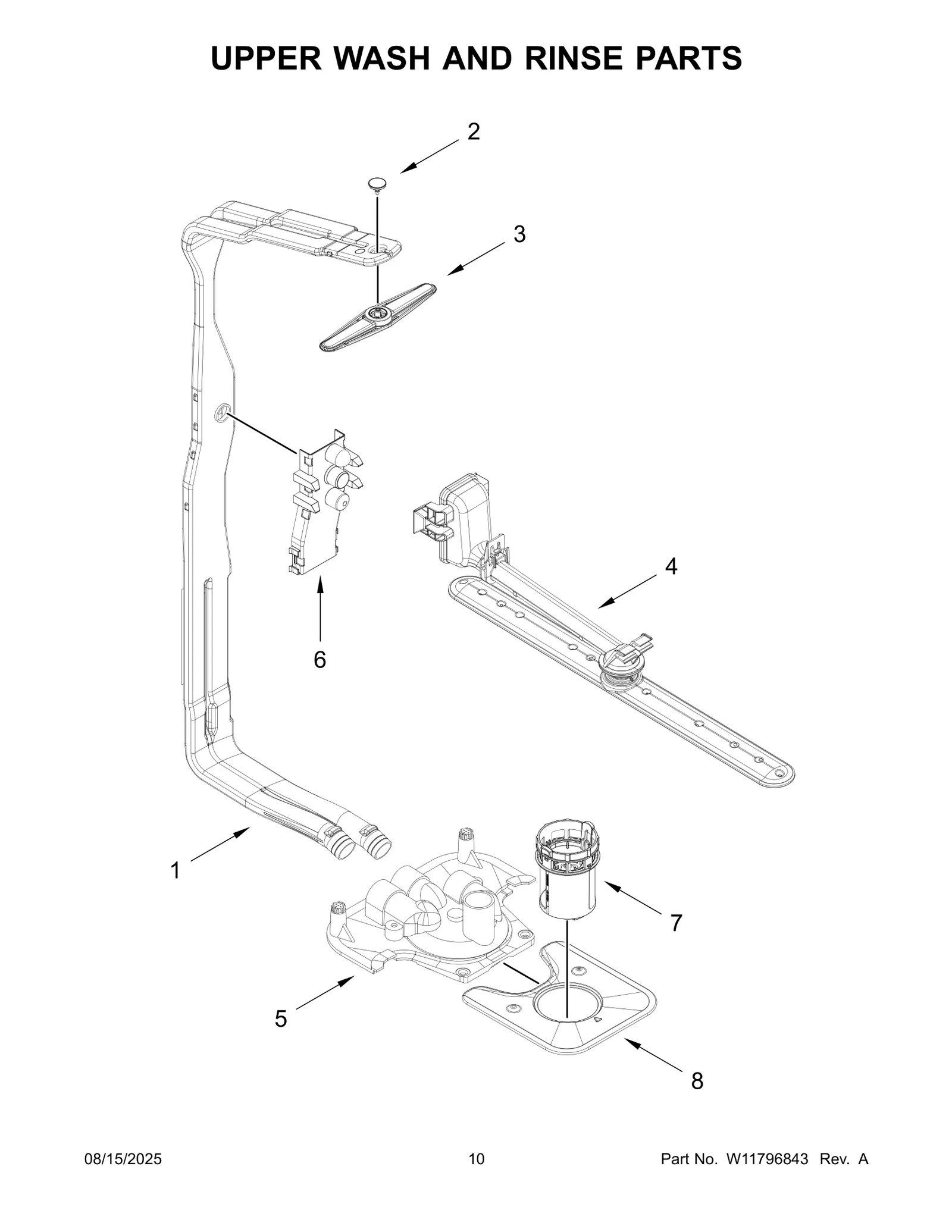 UPPER WASH AND RINSE PARTS