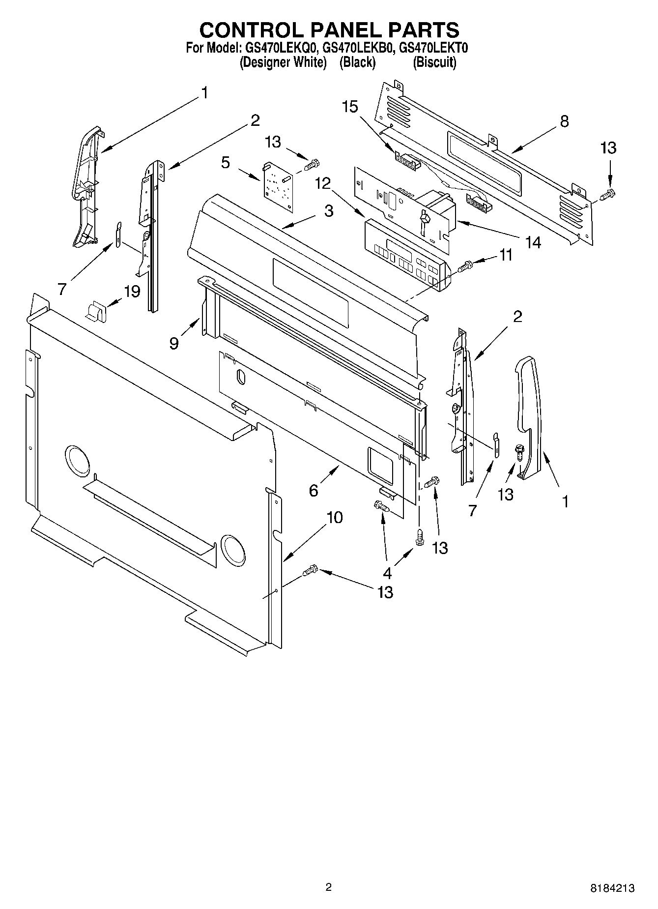 02 - CONTROL PANEL PARTS