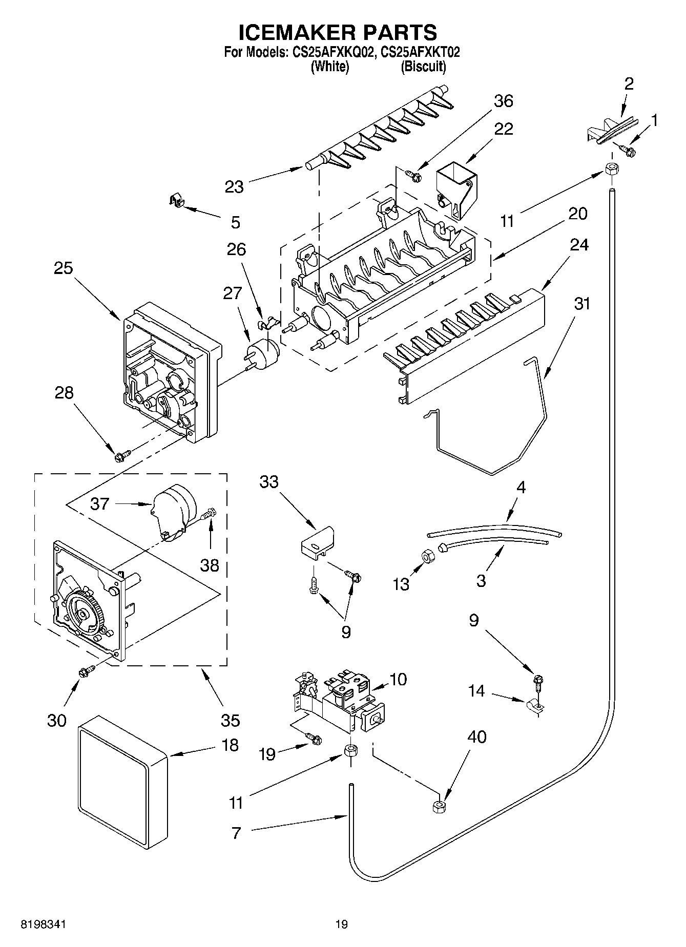 12 - ICEMAKER PARTS, PARTS NOT ILLUSTRATED