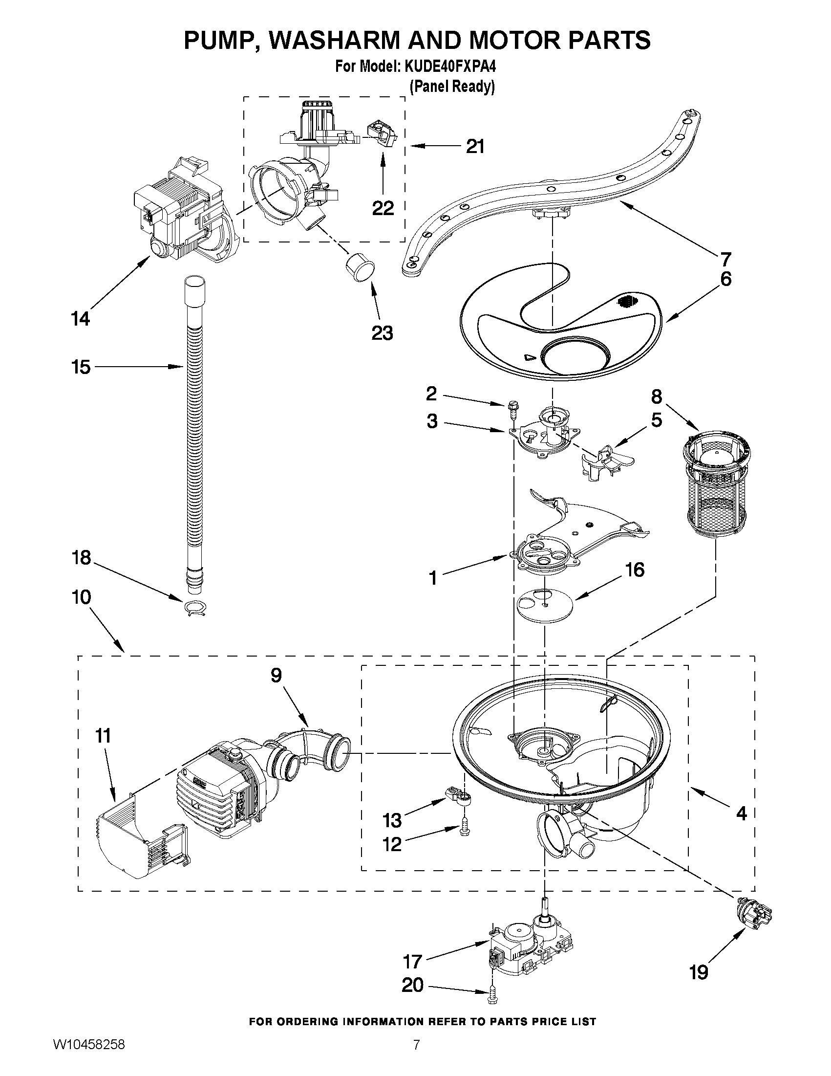 06 - PUMP, WASHARM AND MOTOR PARTS