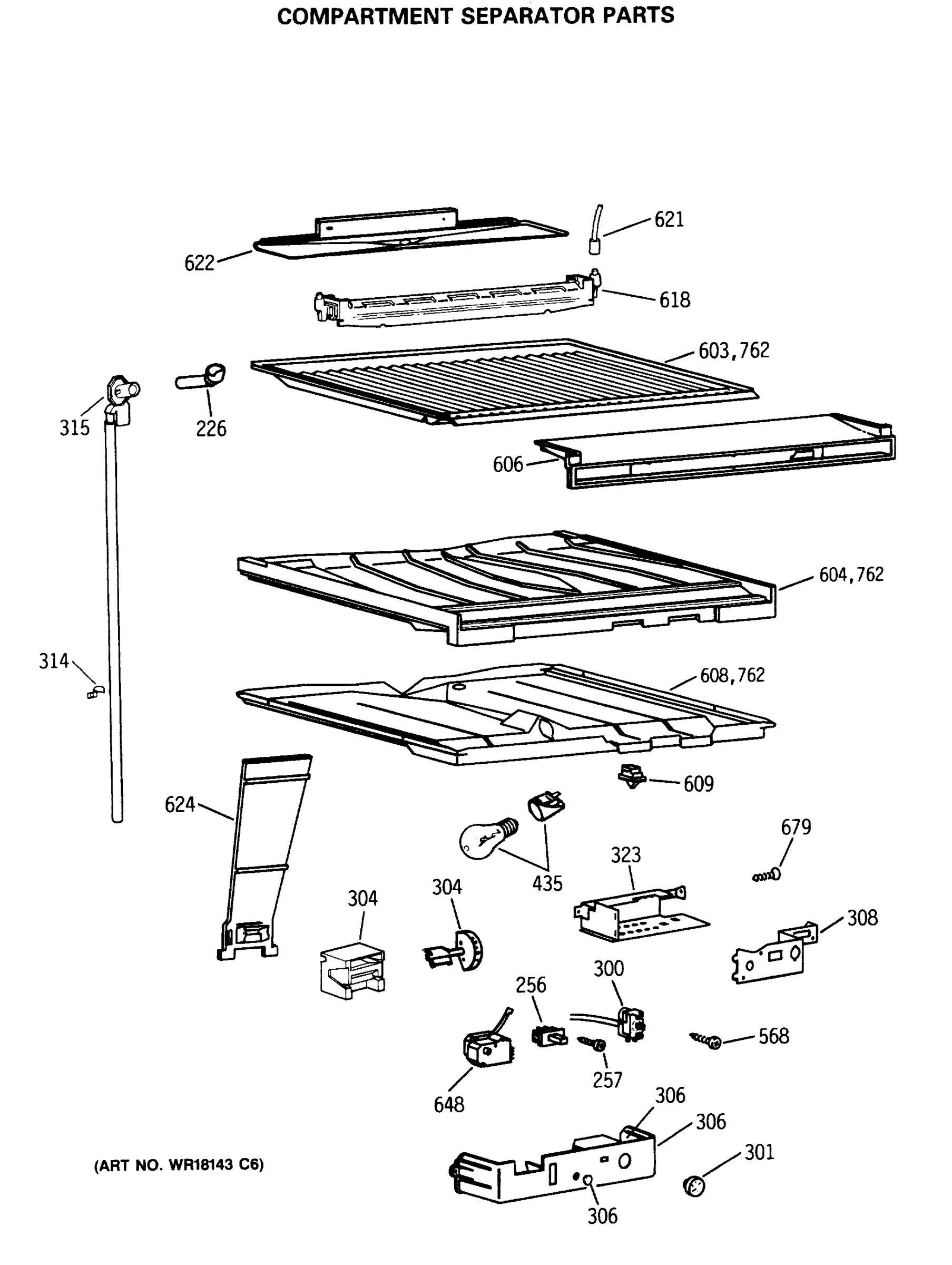 COMPARTMENT SEPARATOR PARTS