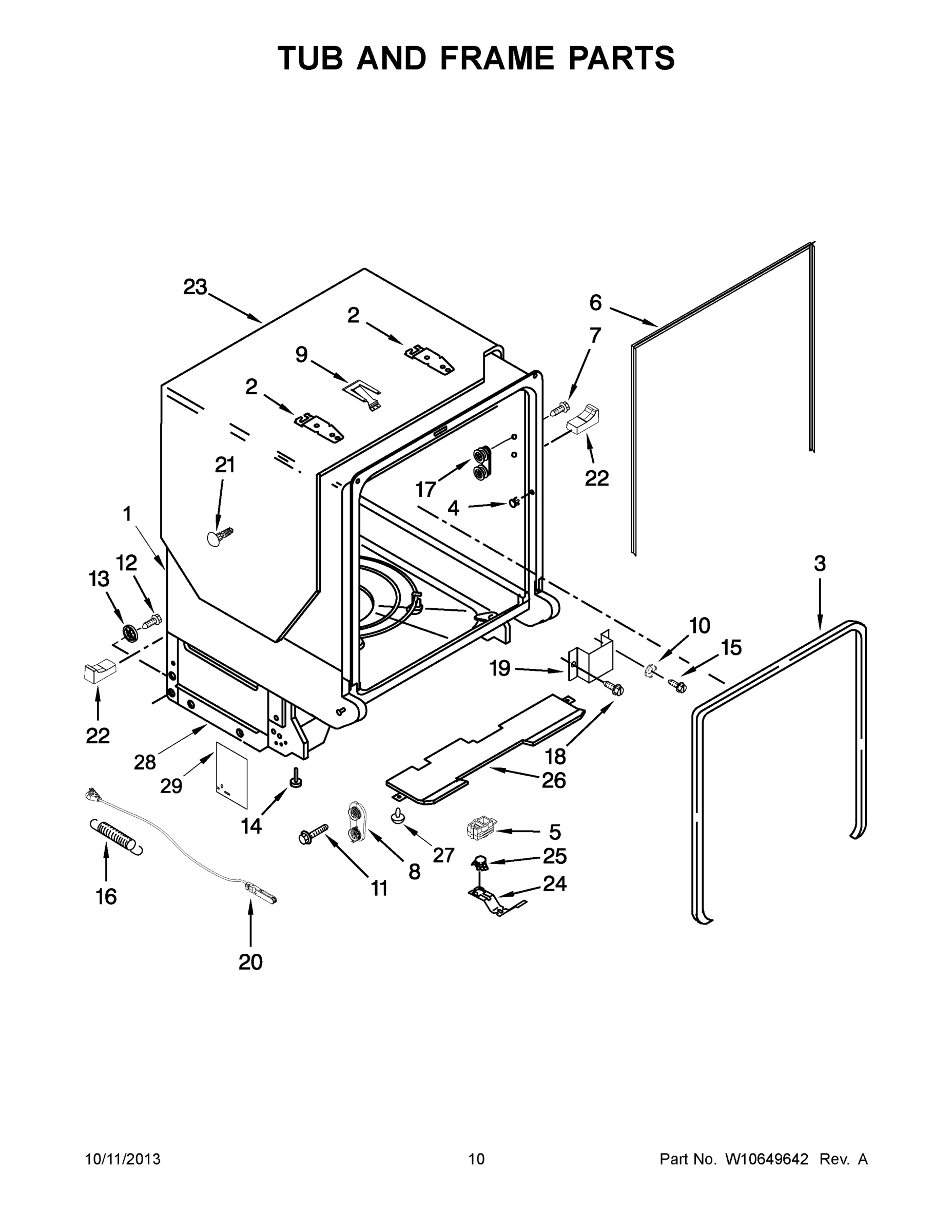 06 - TUB AND FRAME PARTS