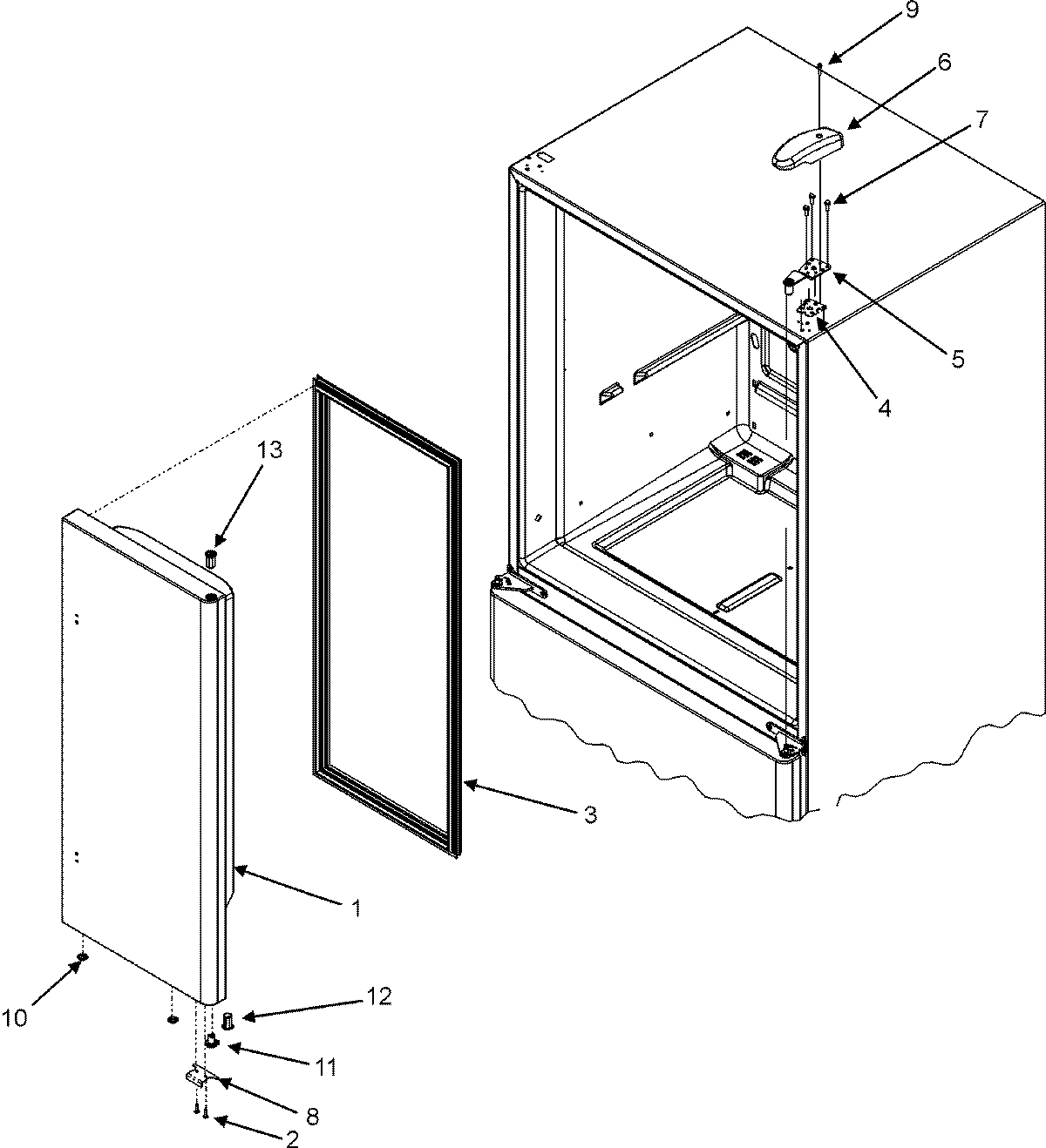 14 - RIGHT REFRIGERATOR DOOR