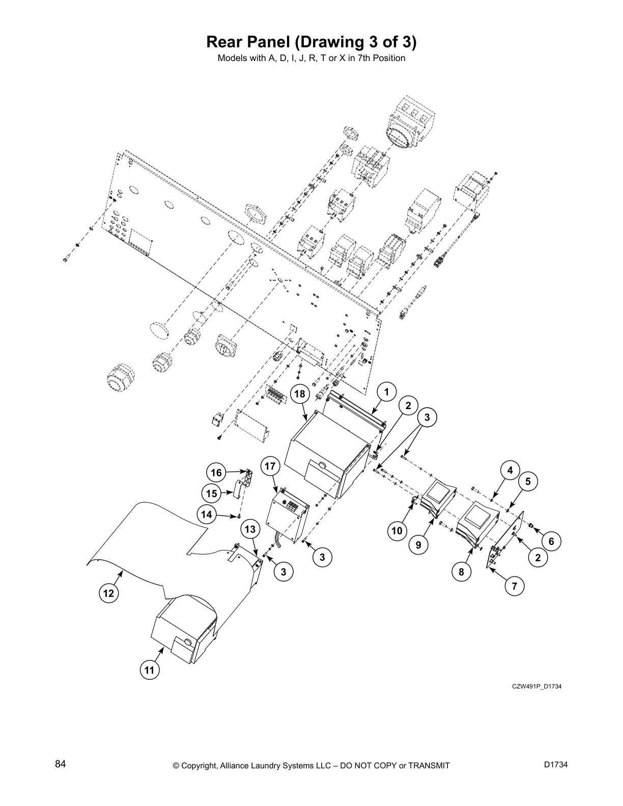 Rear Panel (Drawing 3 of 3)