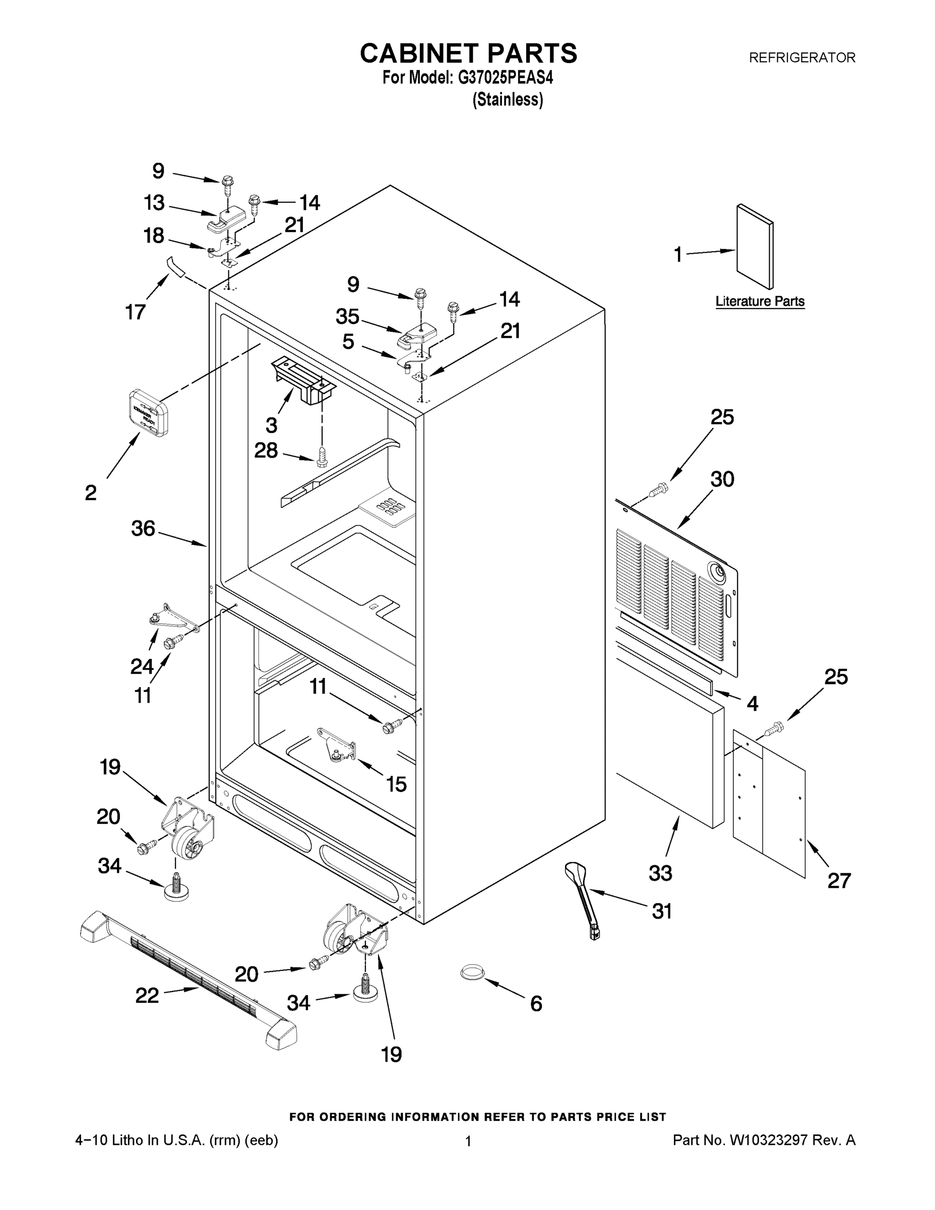 01 - CABINET PARTS