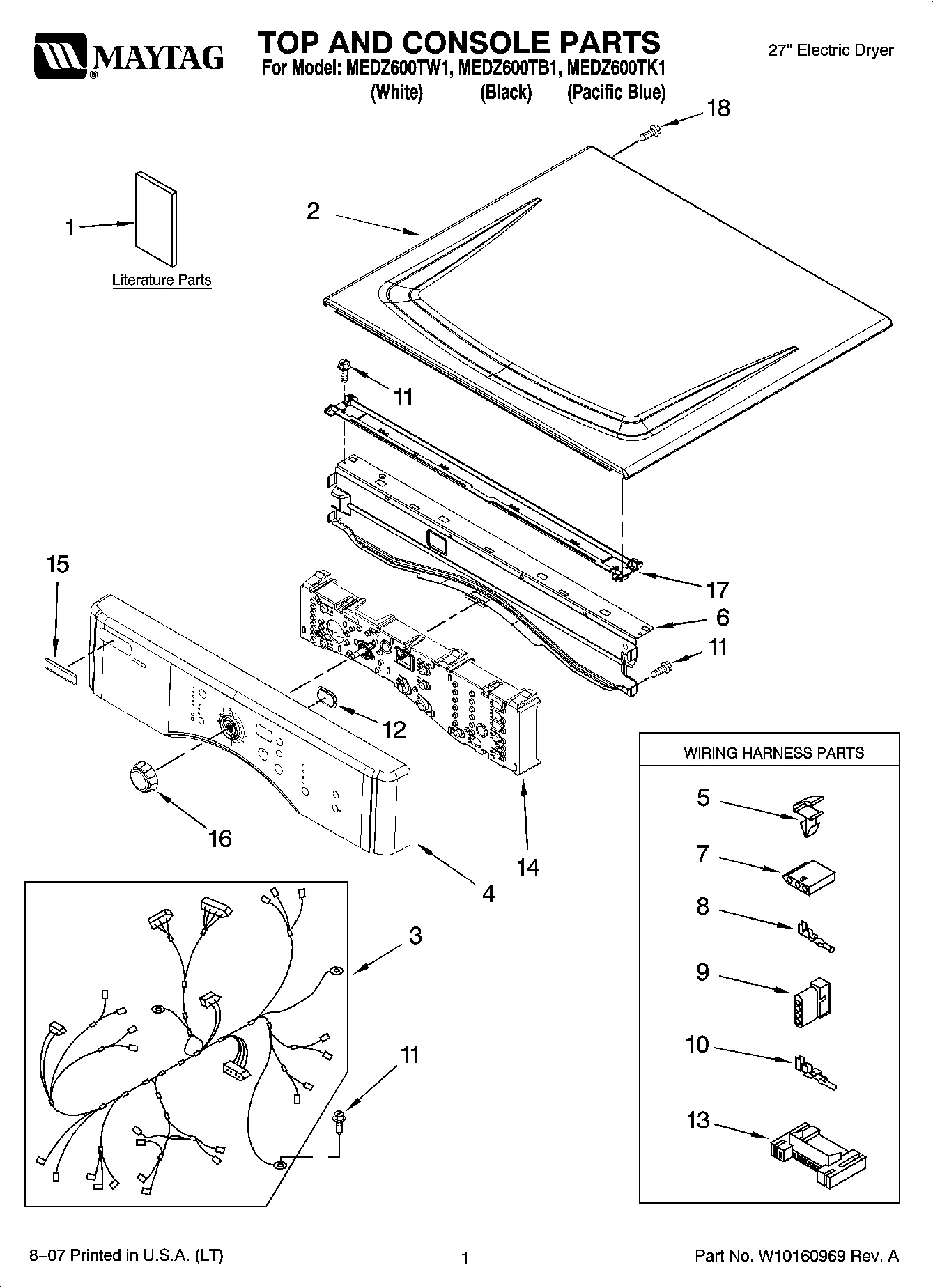 01 - TOP AND CONSOLE PARTS
