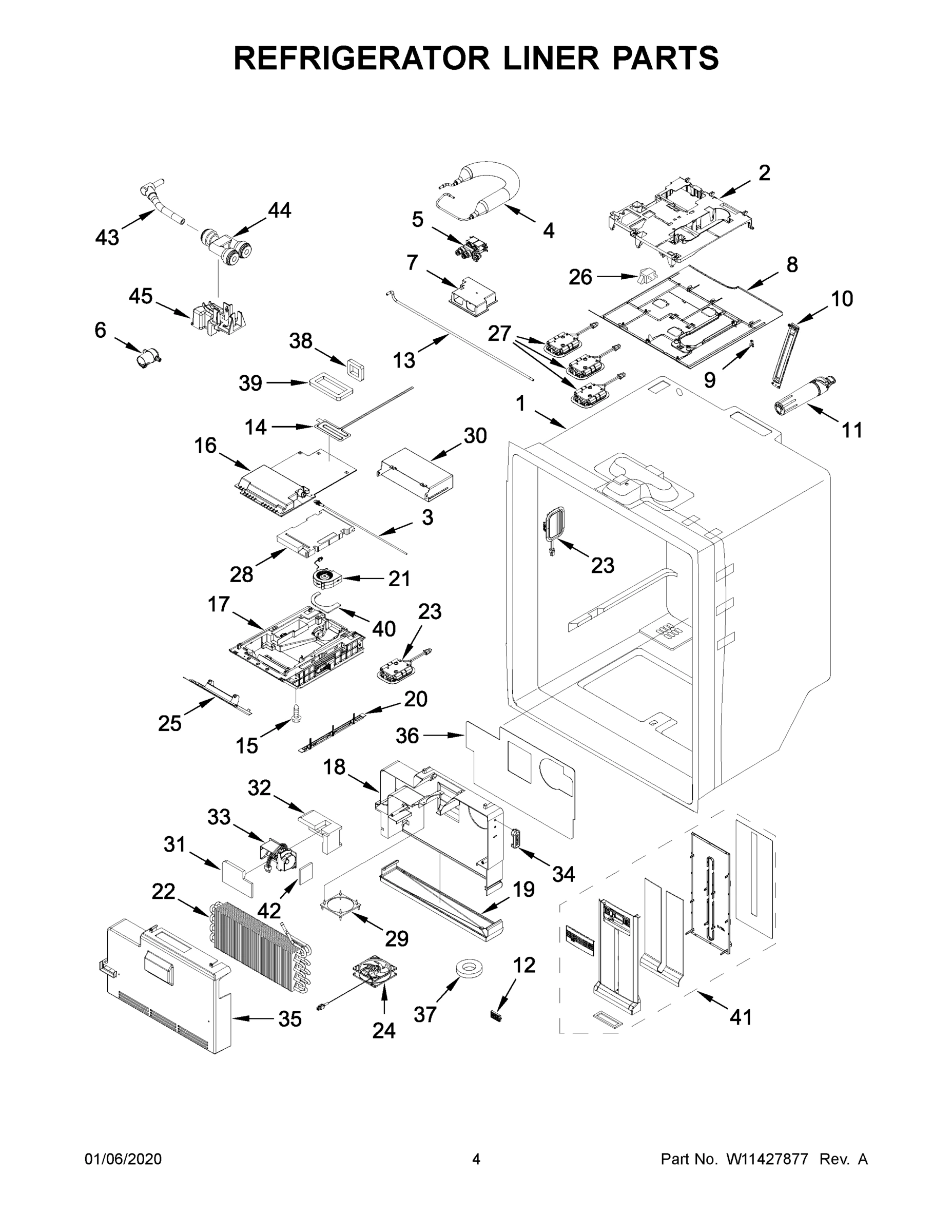 03 - REFRIGERATOR LINER PARTS