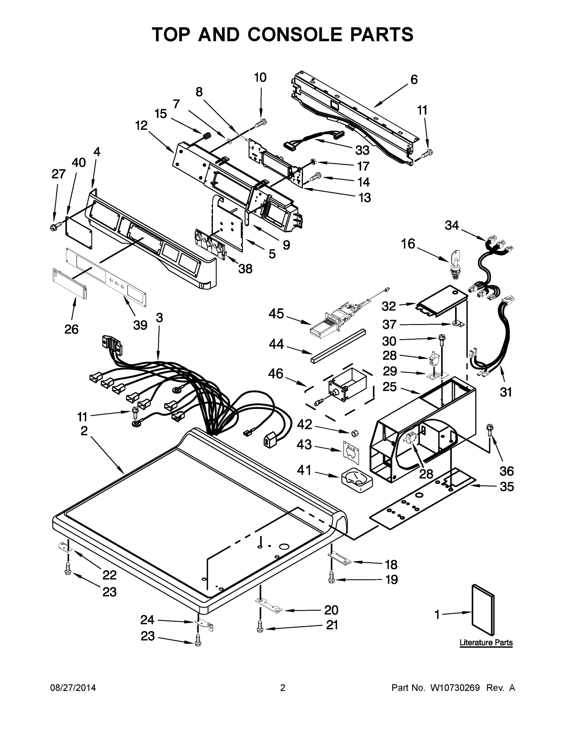 02 - TOP AND CONSOLE PARTS