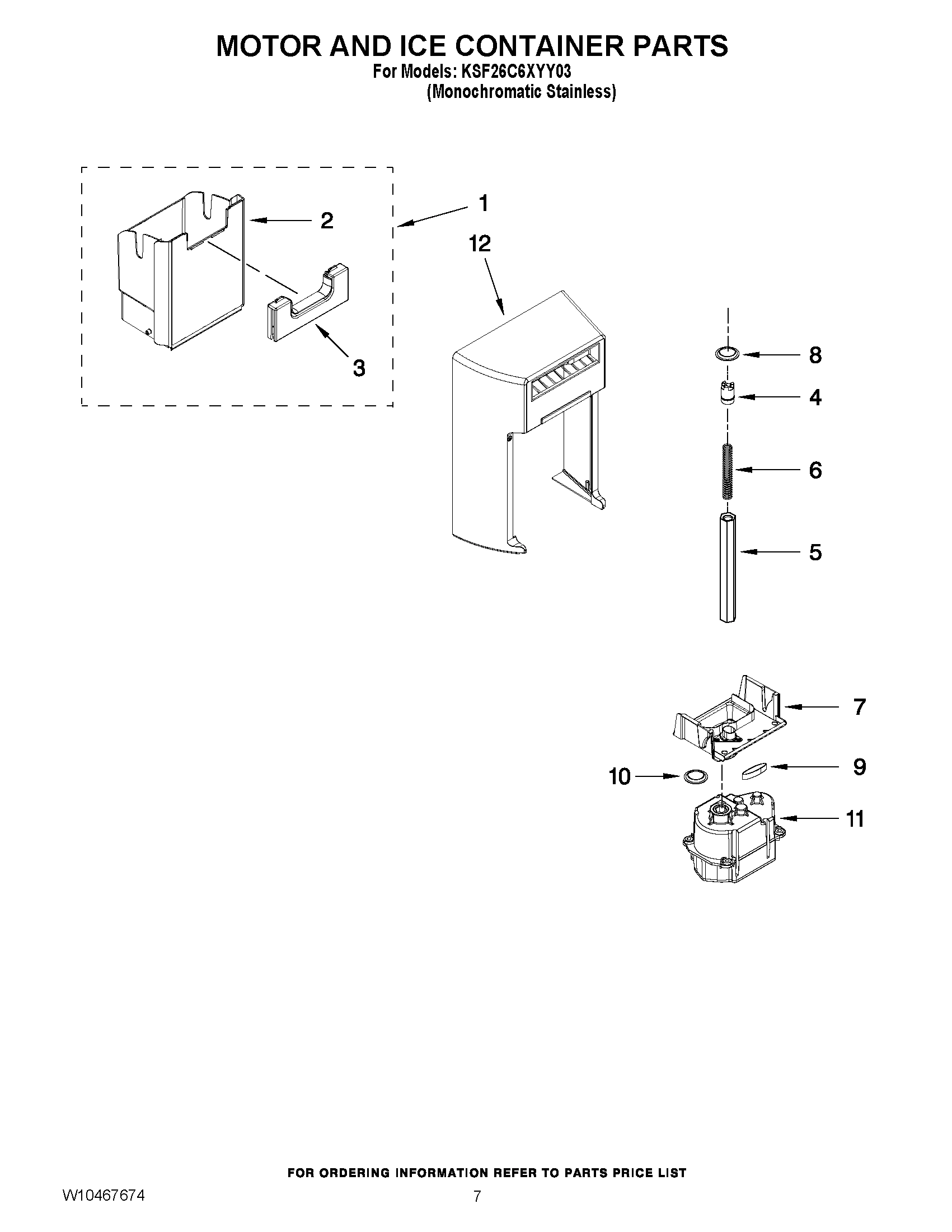 05 - MOTOR AND ICE CONTAINER PARTS