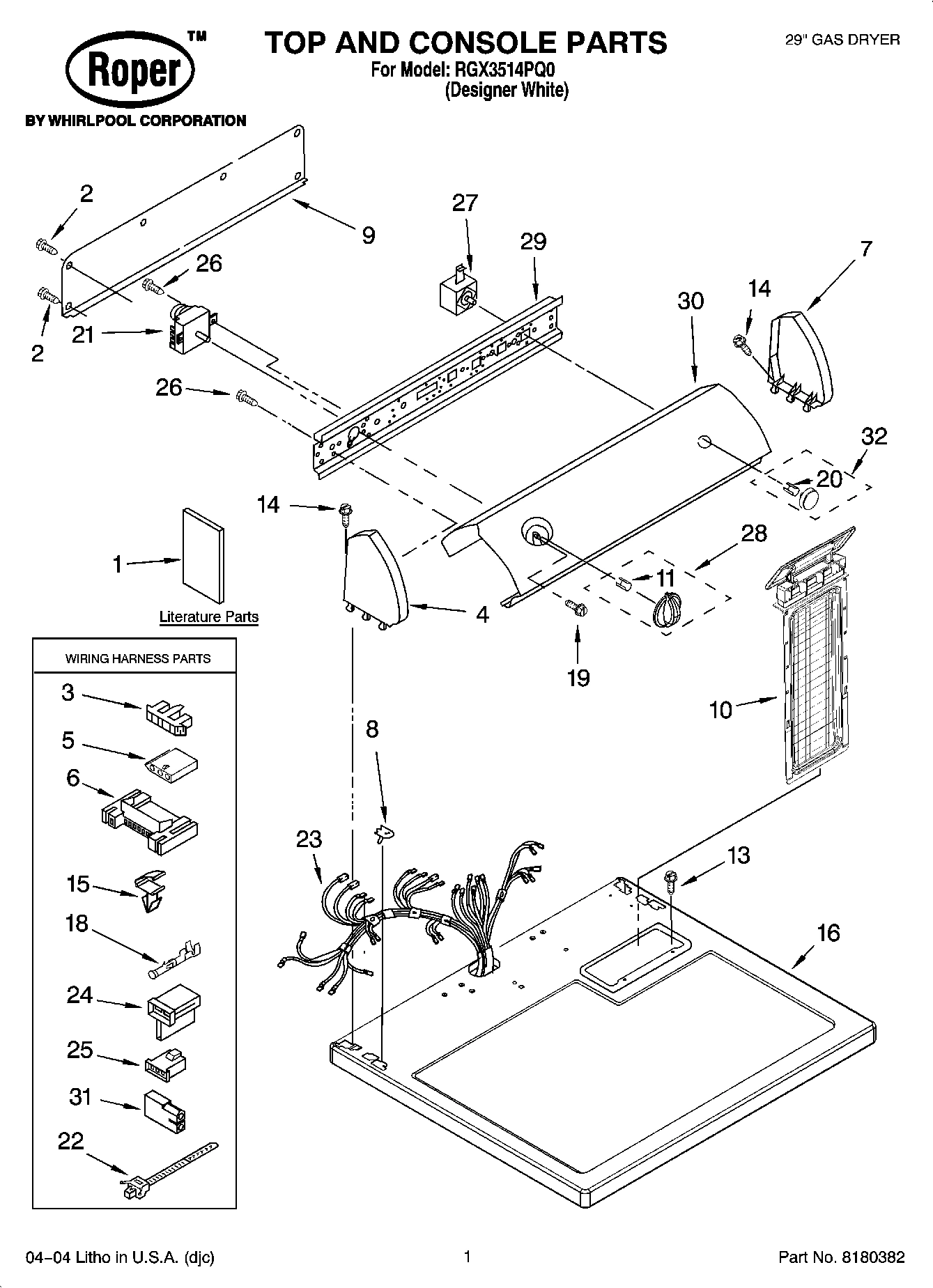 01 - TOP AND CONSOLE PARTS