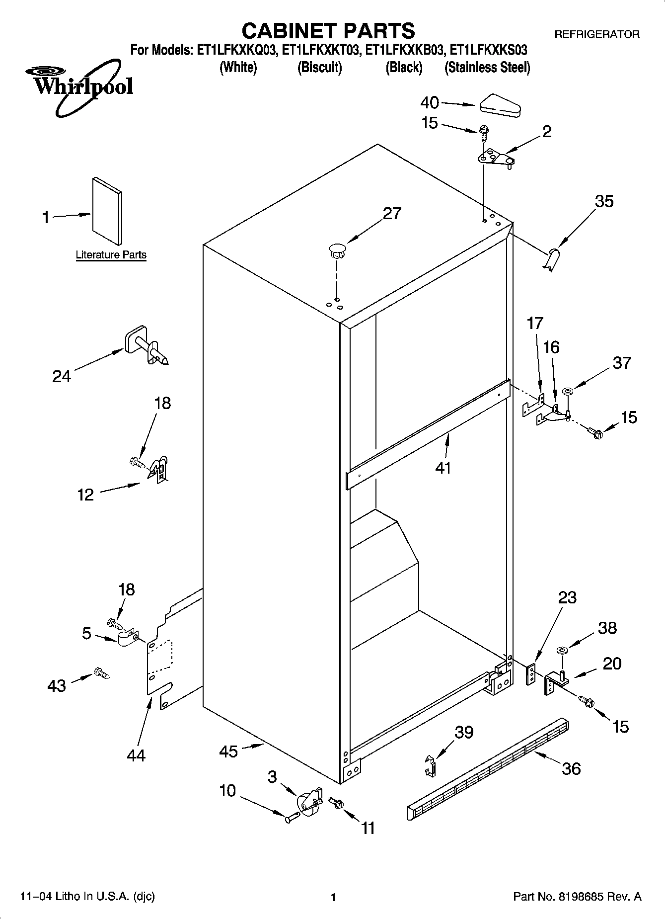 01 - CABINET PARTS