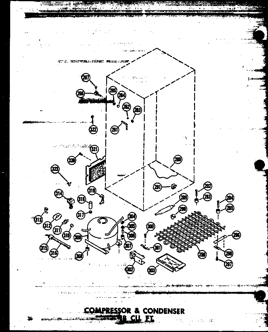 02 - COMPRESSOR & CONDENSER 18 CU. FT.