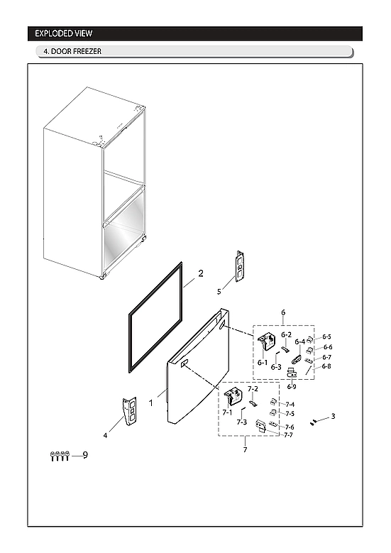 Freezer Door Parts