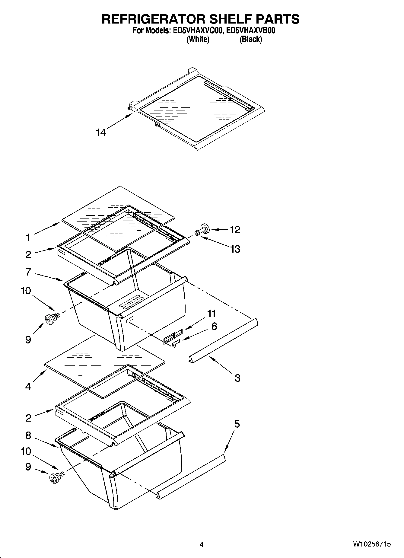 03 - REFRIGERATOR SHELF PARTS