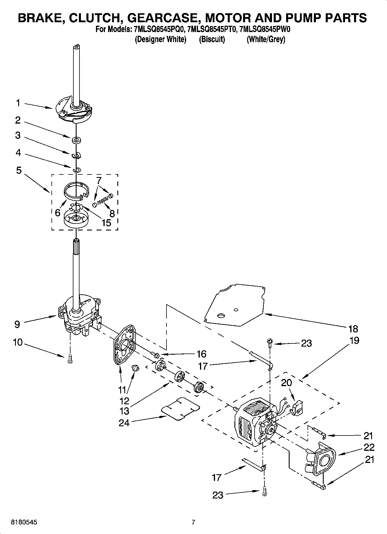 04 - BRAKE, CLUTCH, GEARCASE, MOTOR AND PUMP PARTS