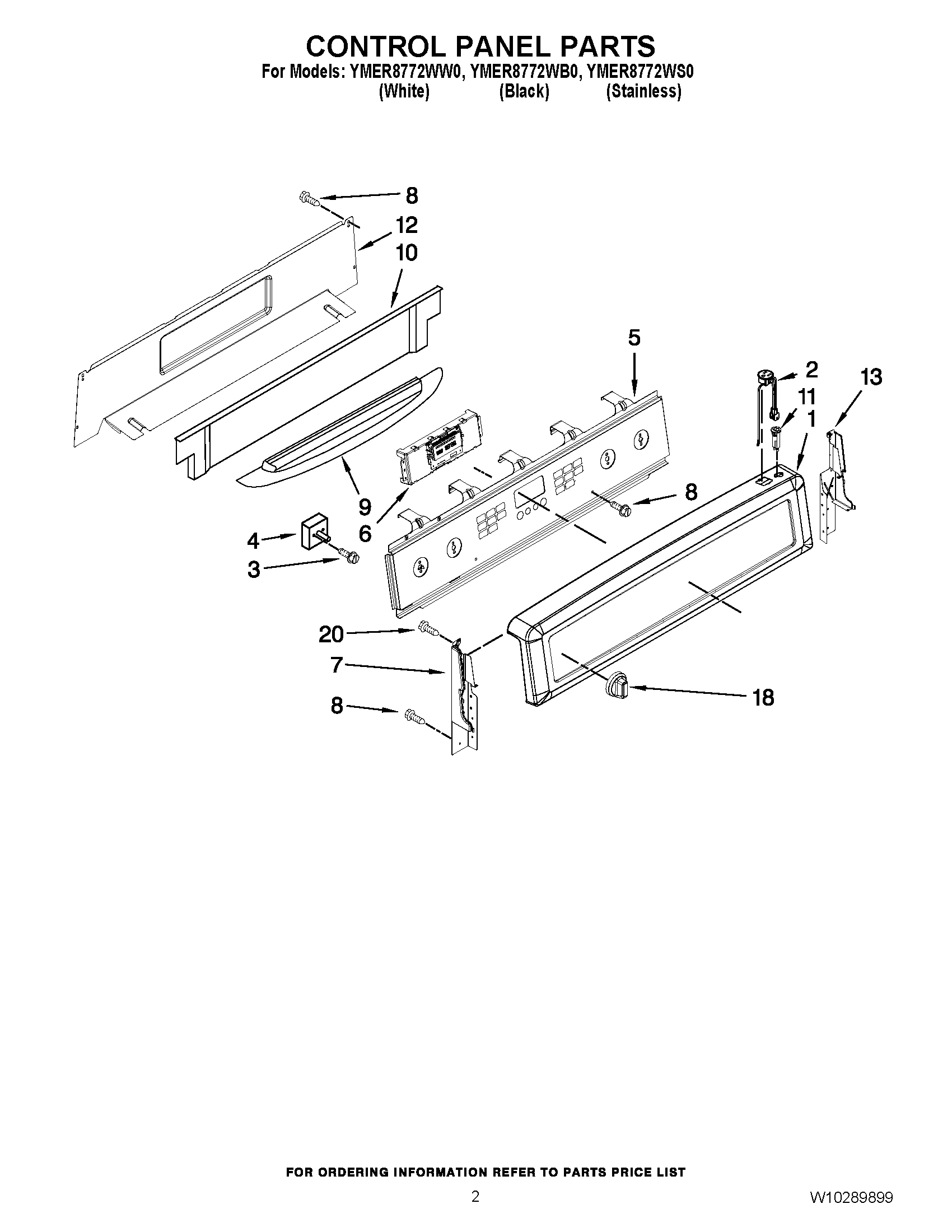 02 - CONTROL PANEL PARTS