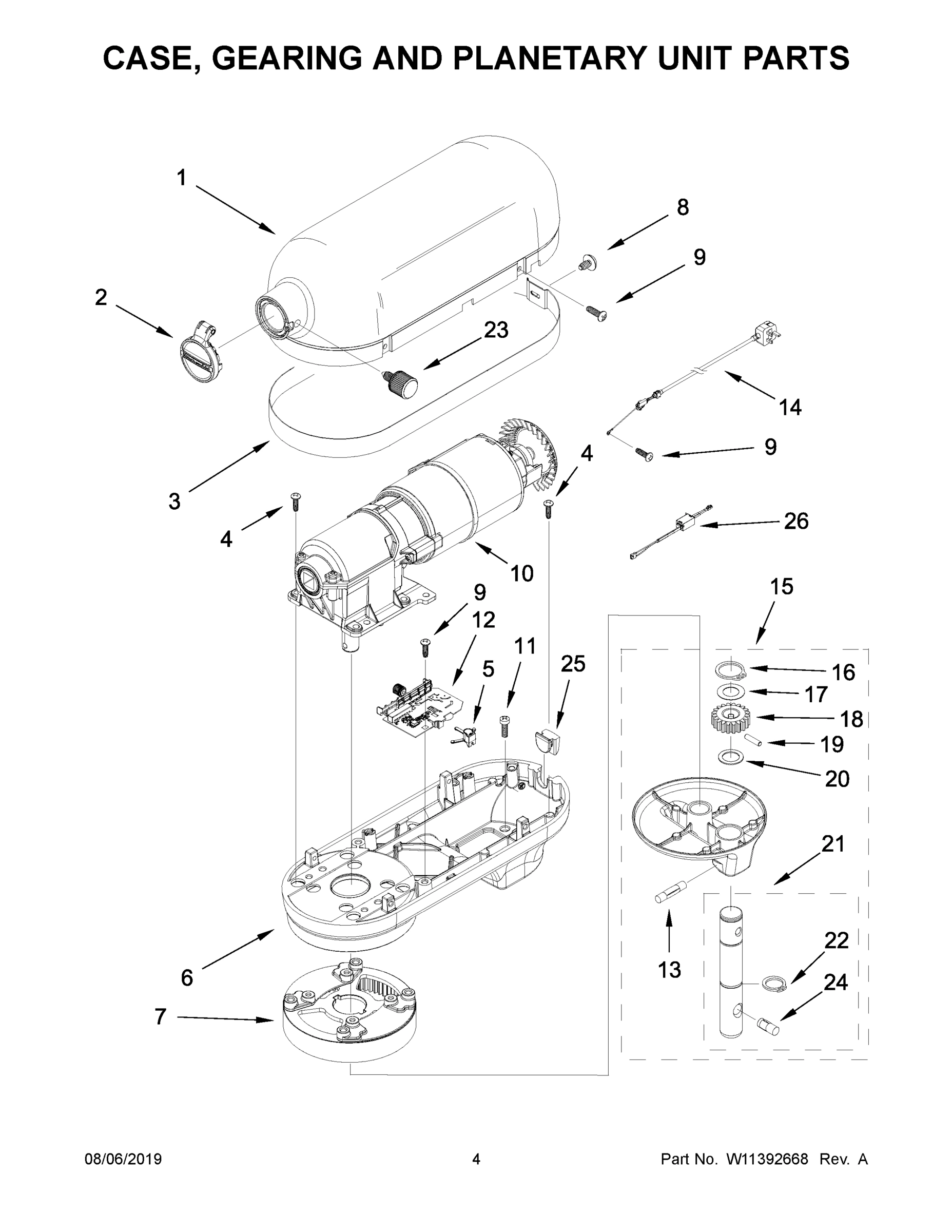 03 - CASE, GEARING AND PLANETARY UNIT PARTS