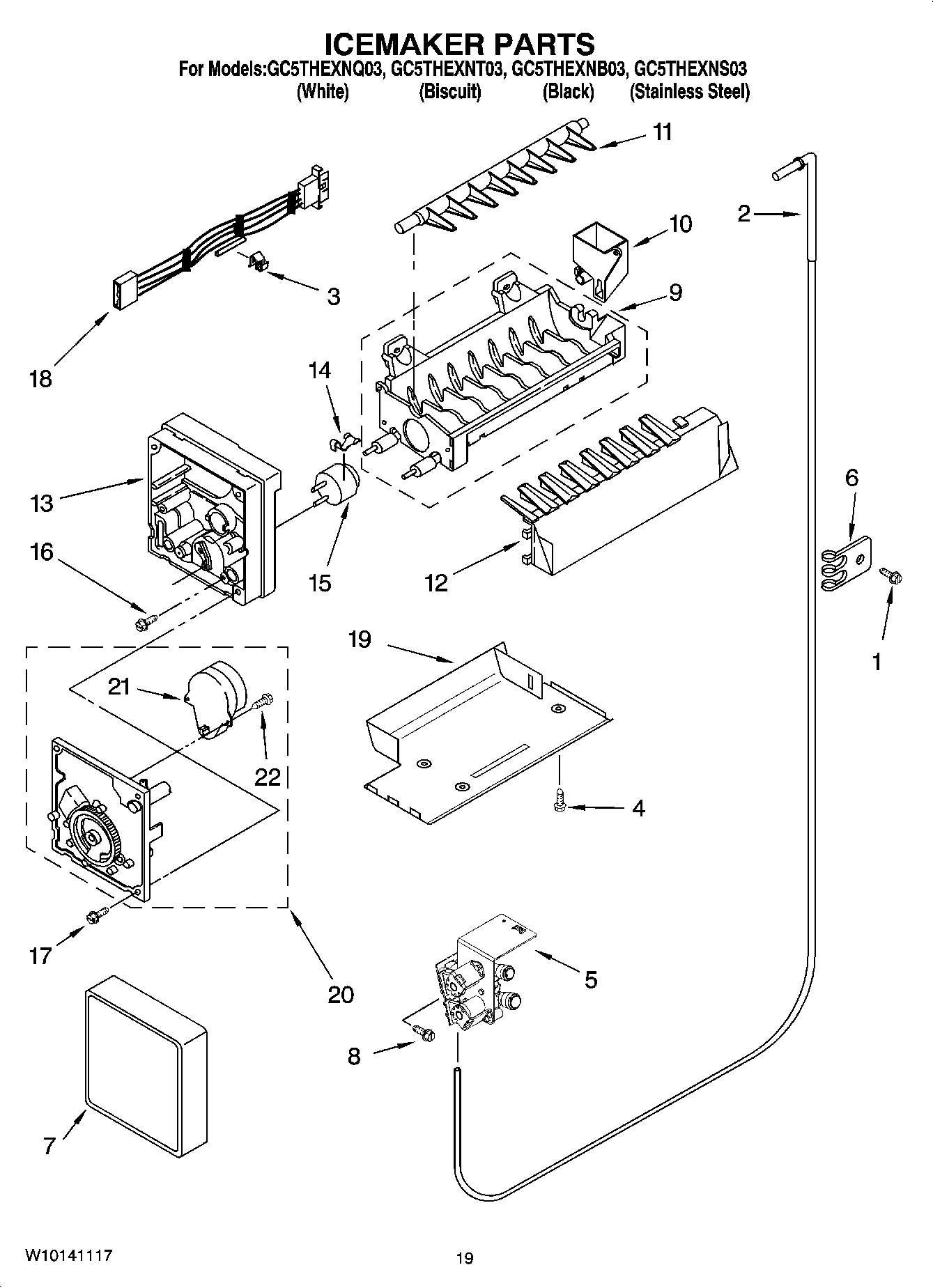 12 - ICEMAKER PARTS, OPTIONAL PARTS (NOT INCLUDED)