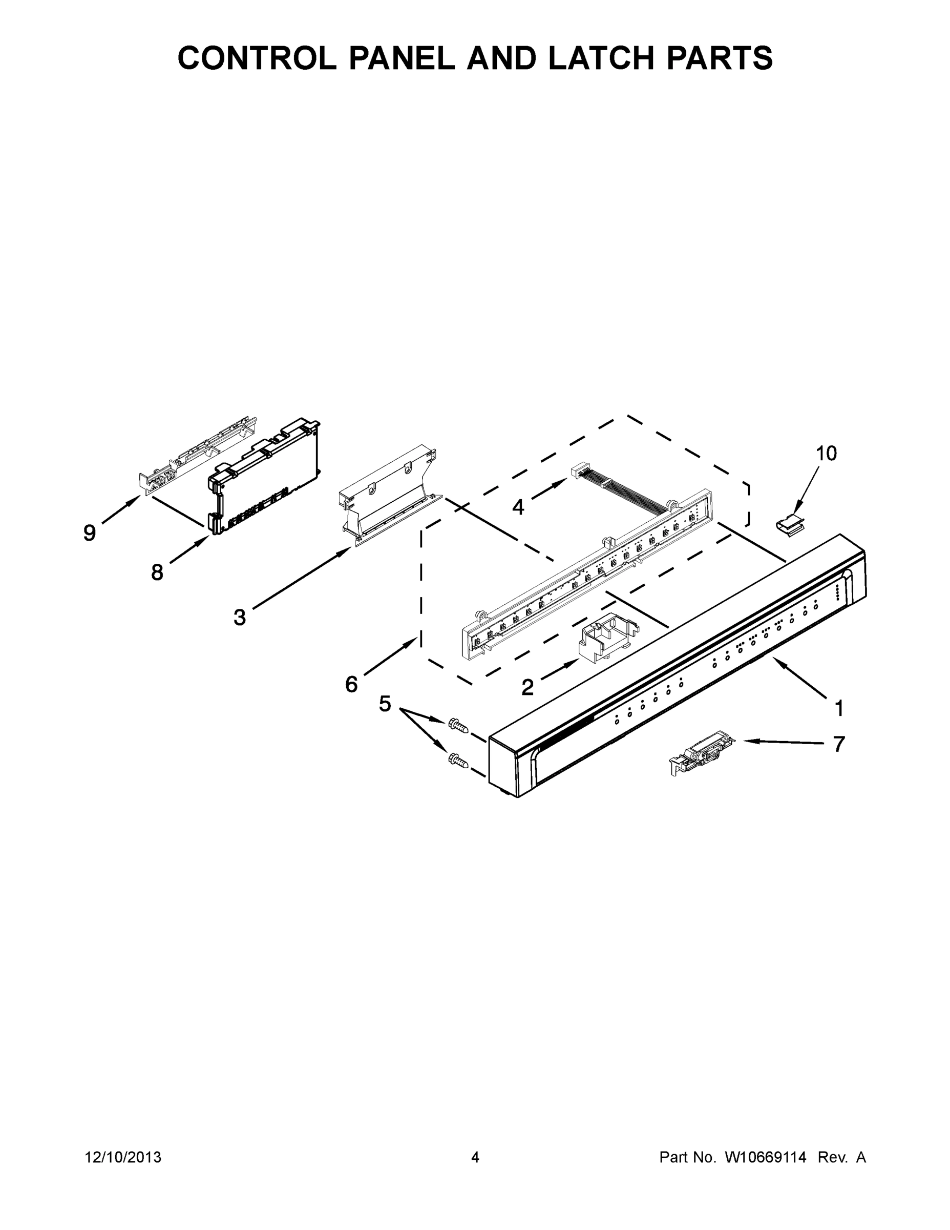 03 - CONTROL PANEL AND LATCH PARTS