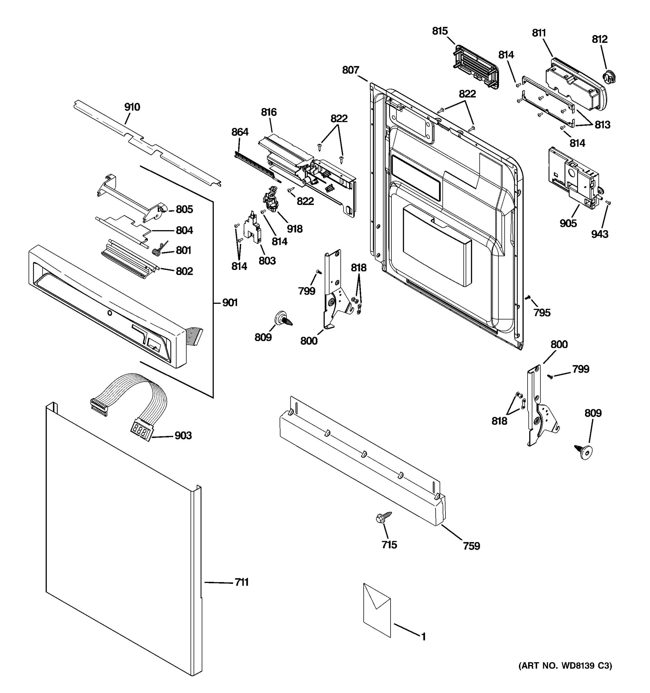 ESCUTCHEON & DOOR ASSEMBLY