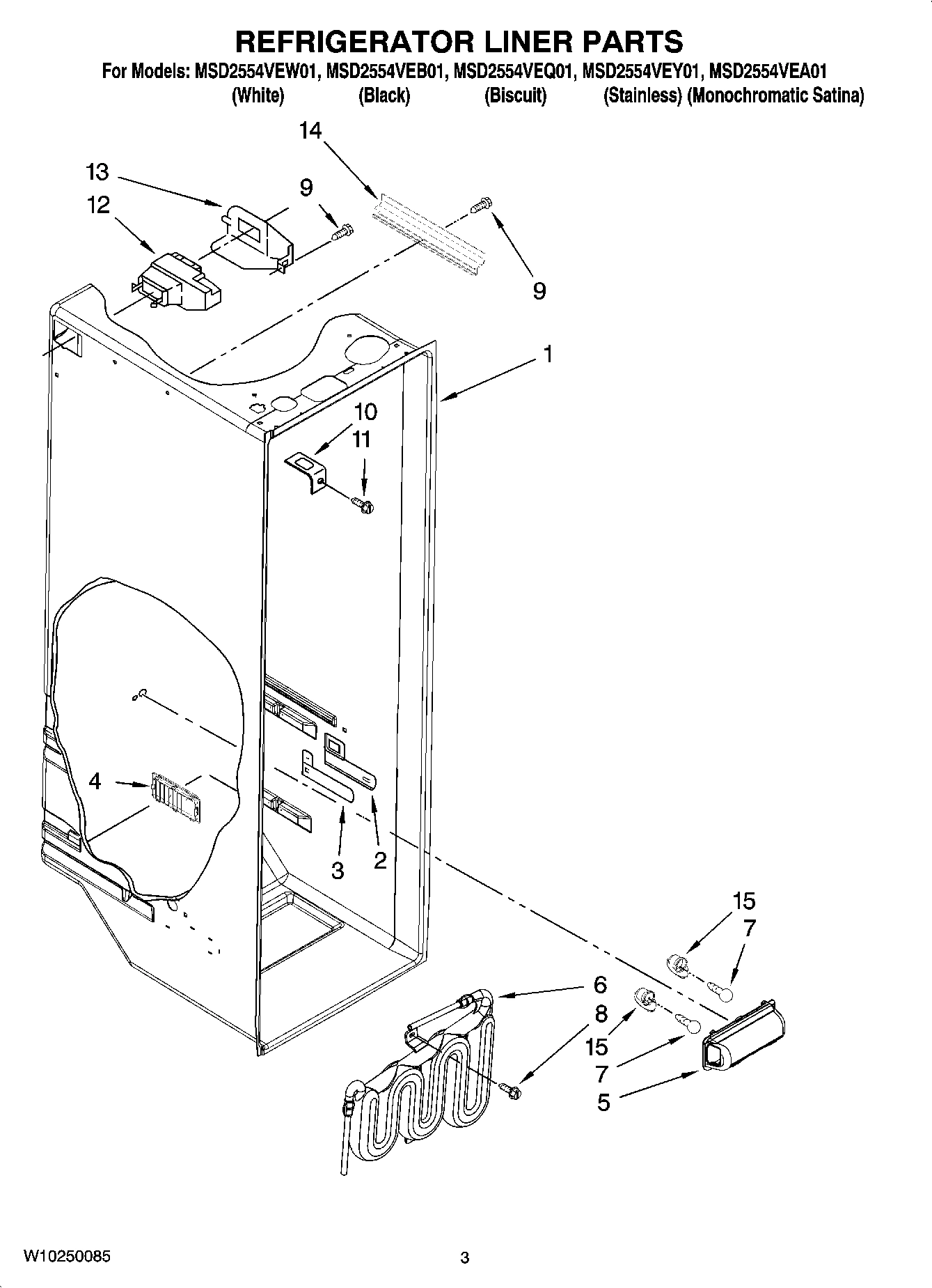 02 - REFRIGERATOR LINER PARTS