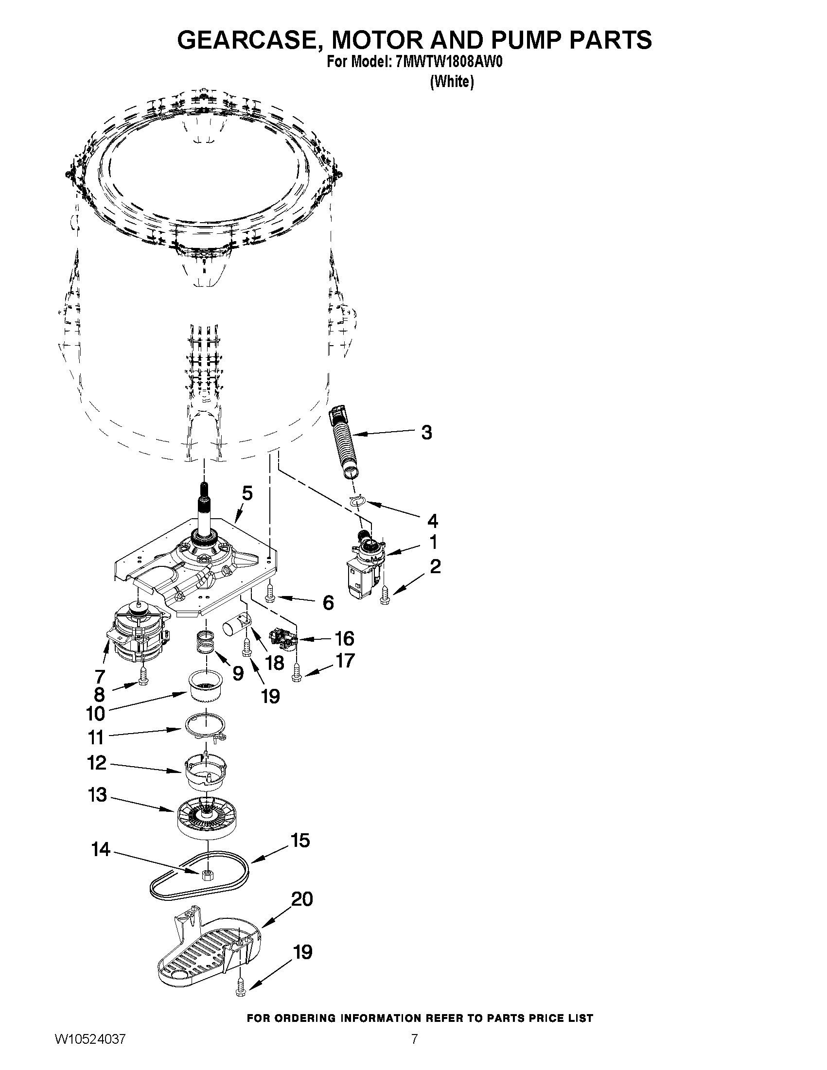 04 - GEARCASE, MOTOR AND PUMP PARTS