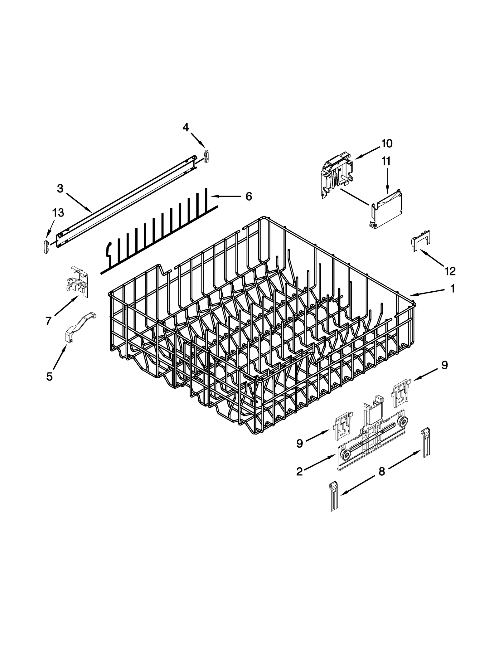 UPPER RACK AND TRACK PARTS