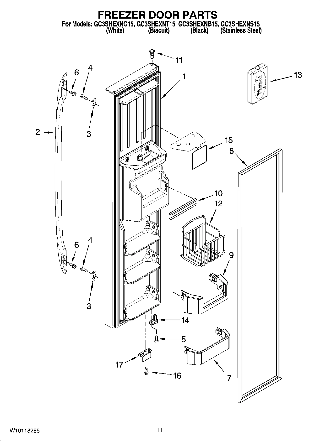 07 - FREEZER DOOR PARTS