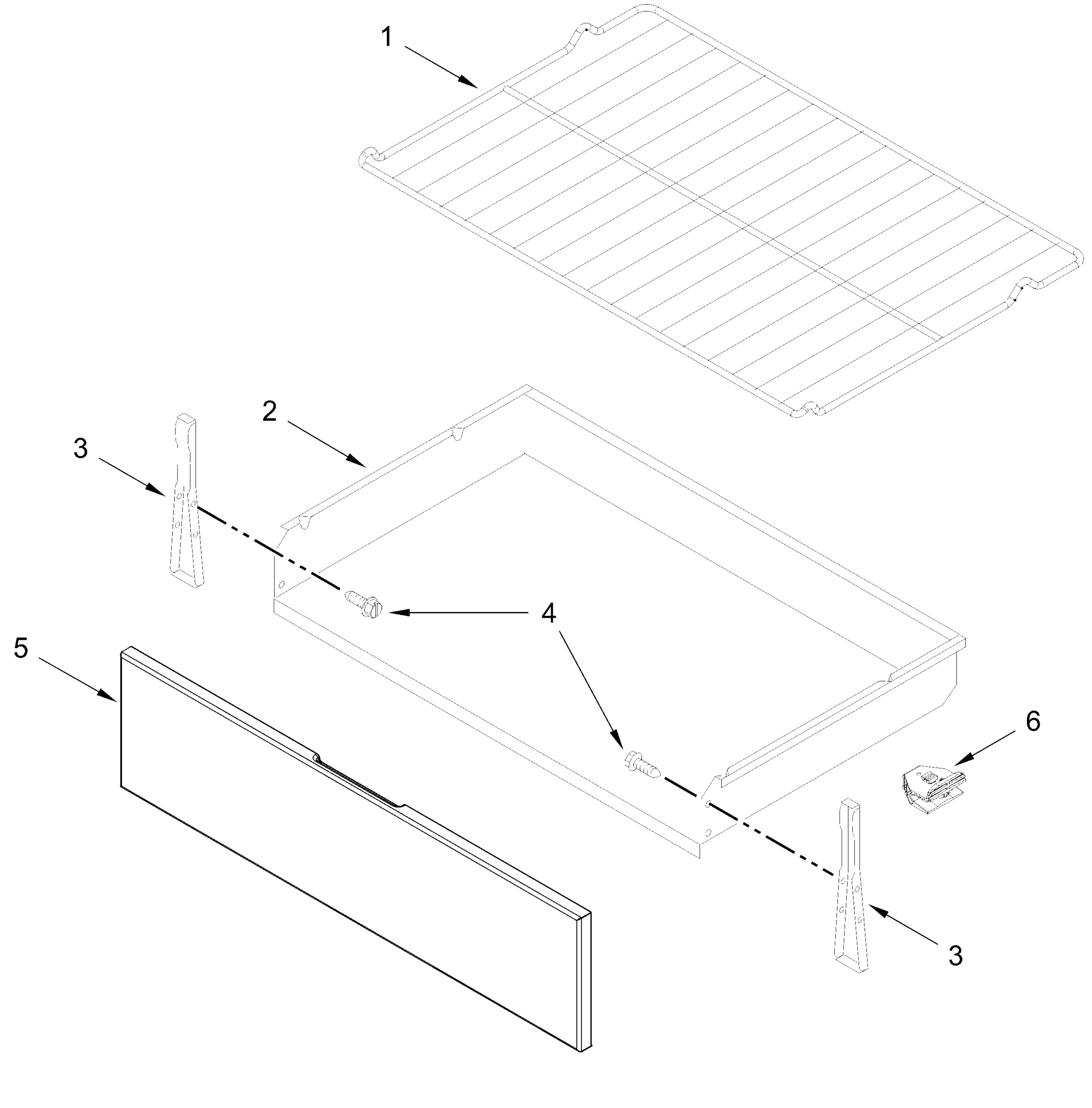 DRAWER AND BROILER PARTS
