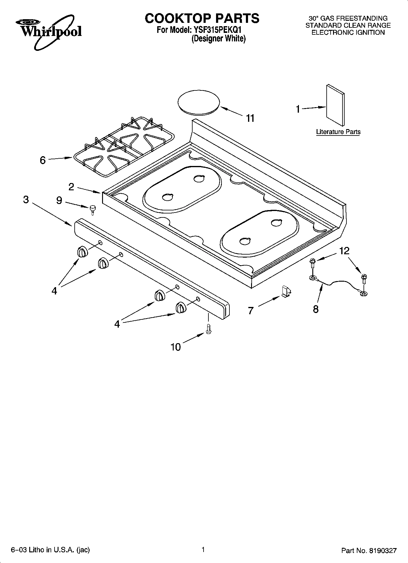 01 - COOKTOP PARTS