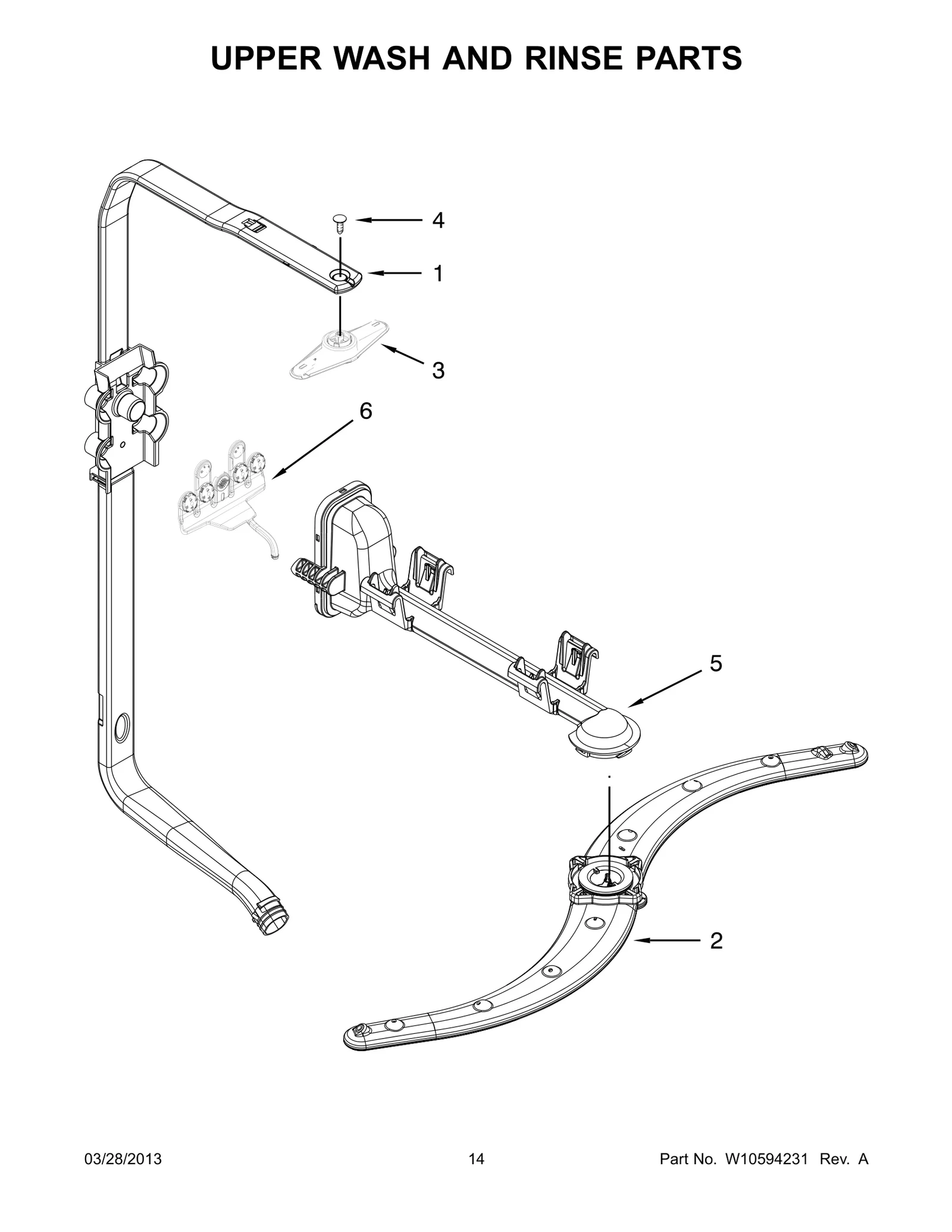 UPPER WASH AND RINSE PARTS