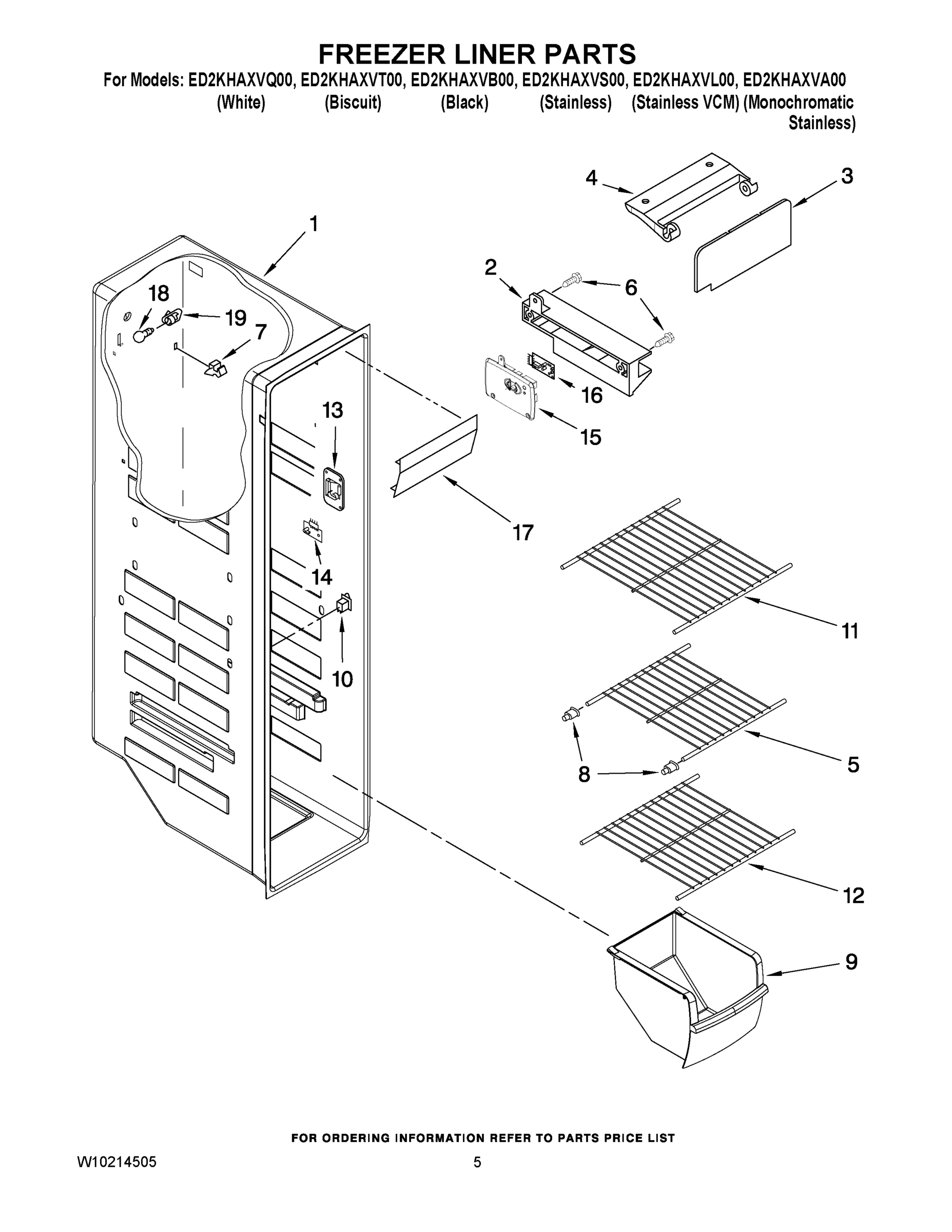 04 - FREEZER LINER PARTS
