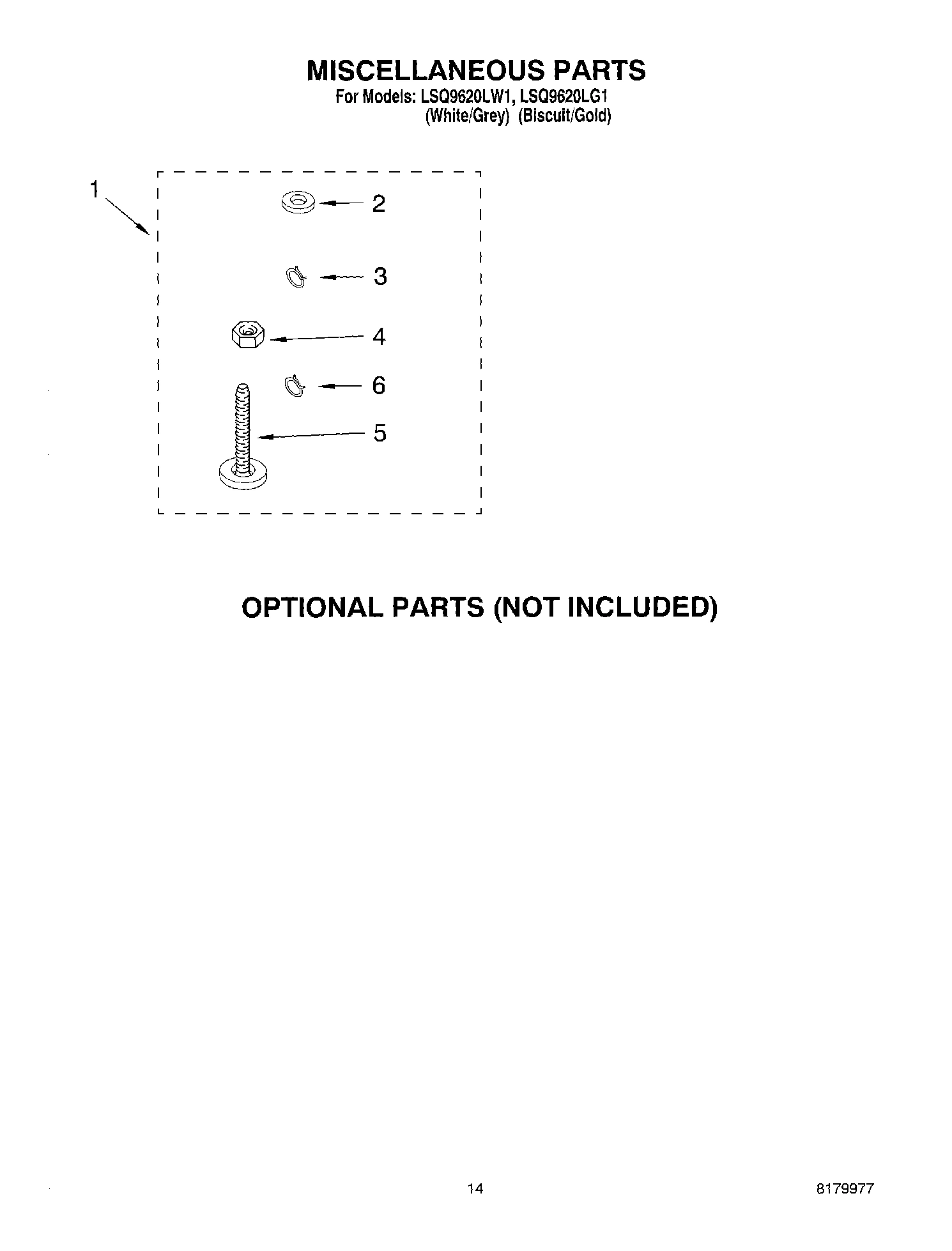 10 - MISCELLANEOUS PARTS OPTIONAL PARTS (NOT INCLUDED)